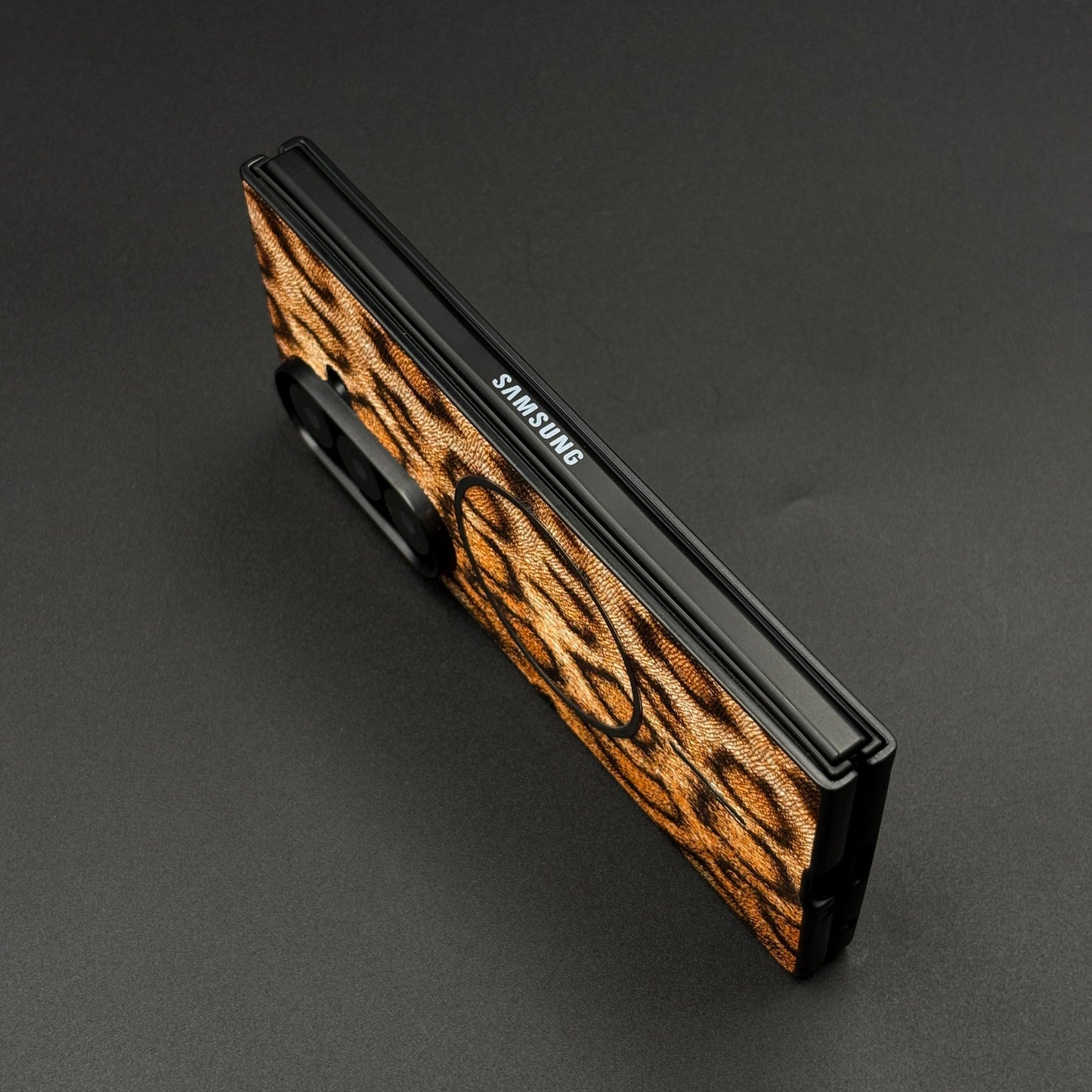 Leopard Print PU Leather Case for Samsung Galaxy Z Fold 7 | MagSafe Compatible | Bold Feel | Stylish Protection