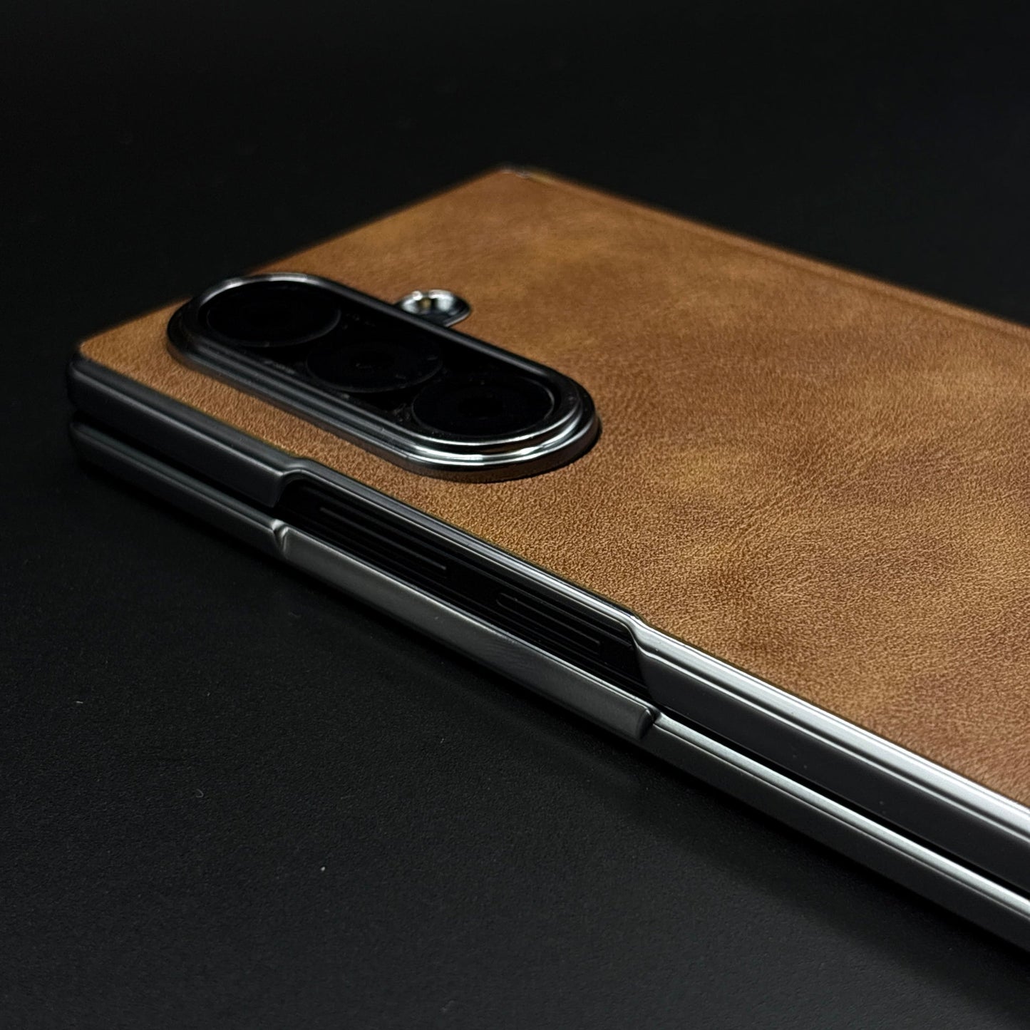 Protective Leather Case for Samsung Galaxy Z Fold 5 | Front Display & Hinge Guard | Luxury Edition