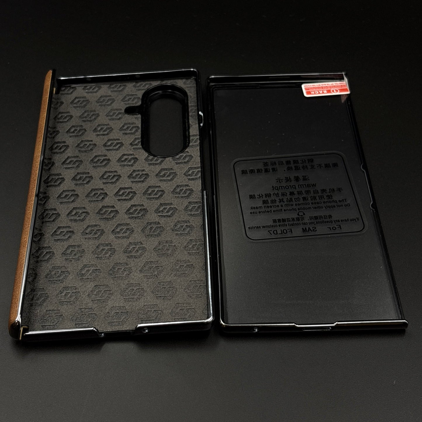Protective Leather Case for Samsung Galaxy Z Fold 7 | Front Display & Hinge Guard | Luxury Edition