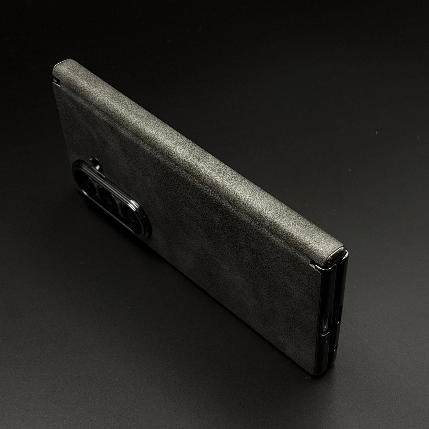 Protective Leather Case for Samsung Galaxy Z Fold 6 | Carbon Fibre Feel  | Front Display & Hinge Guard | Luxury Edition