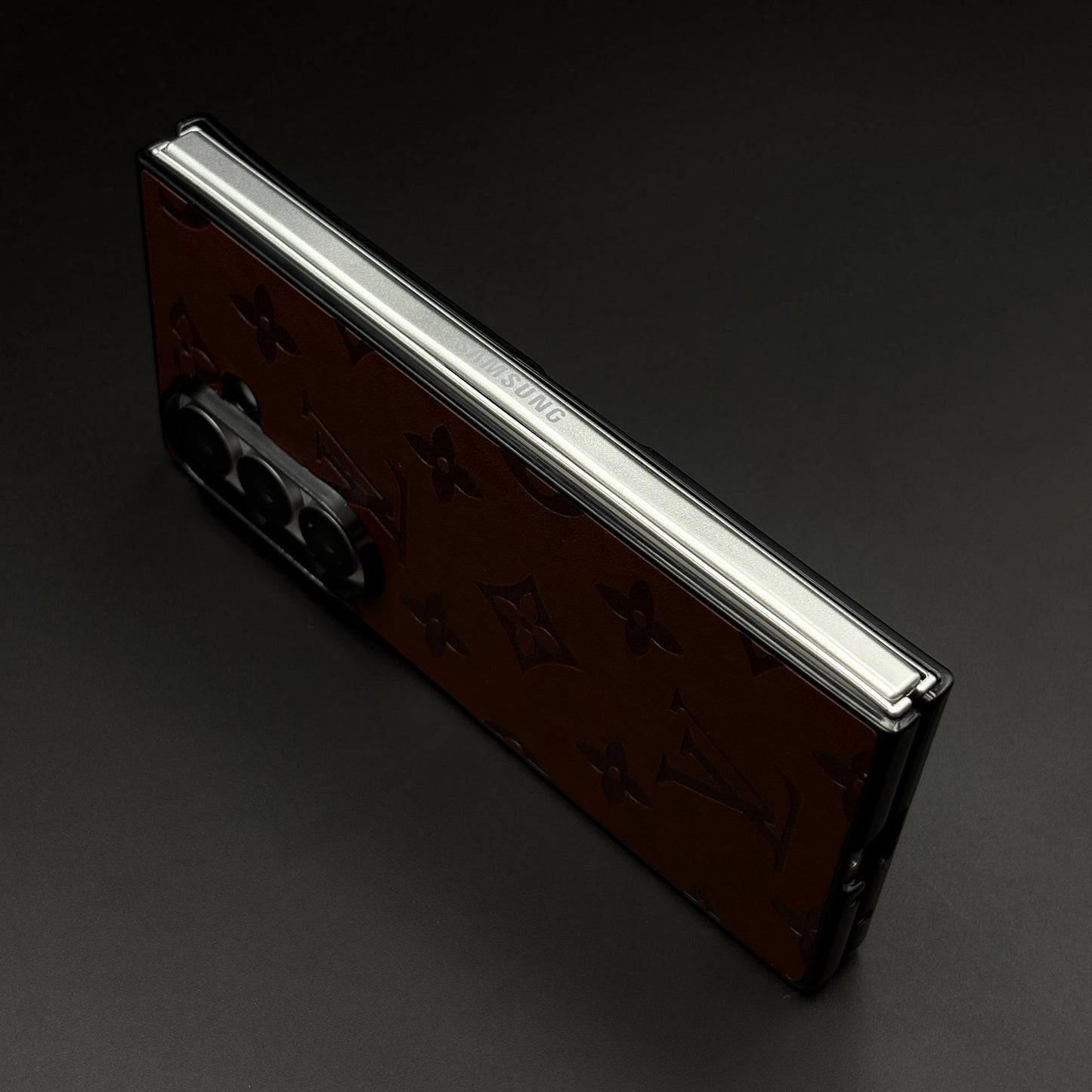 Embossed Feel Leather Designer Case for Samsung Galaxy Z Fold 7 | Ultra-Luxe Brand Edition
