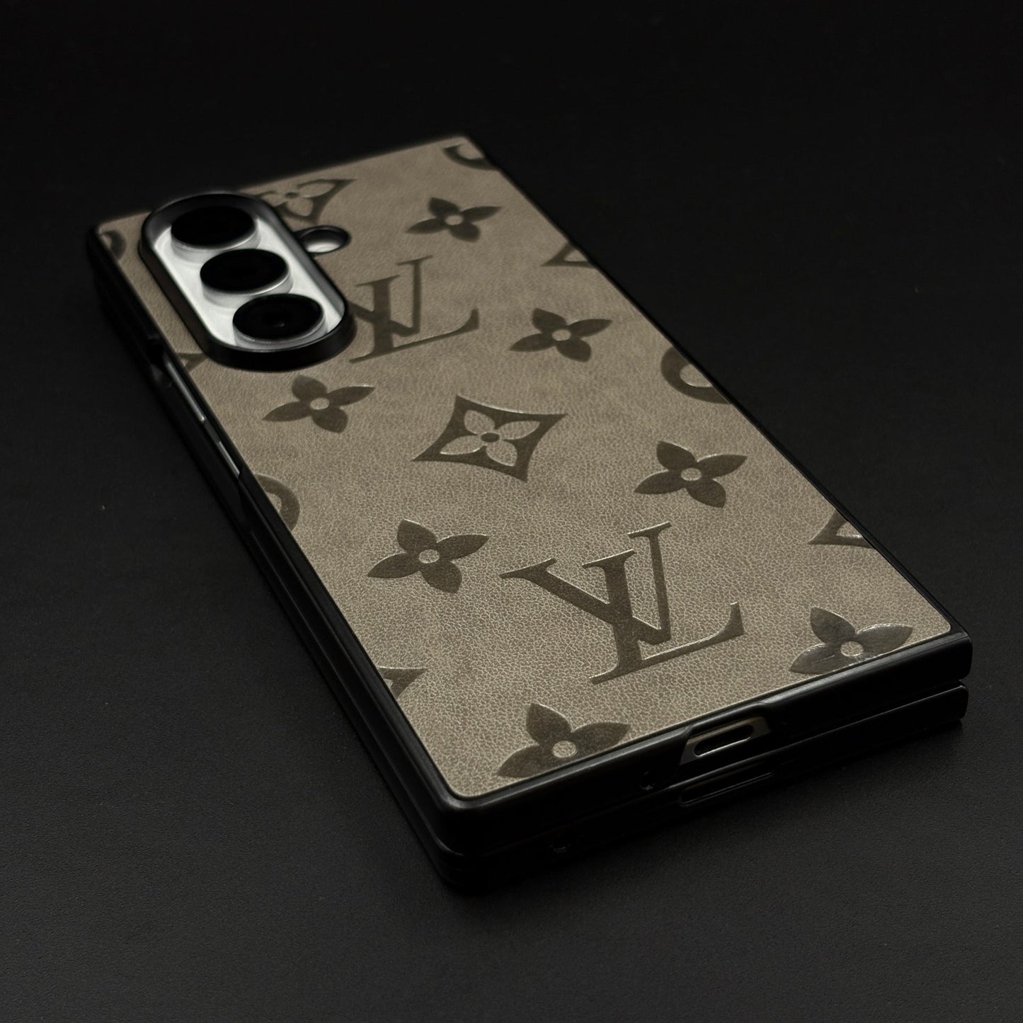 Embossed Feel Leather Designer Case for Samsung Galaxy Z Fold 7 | Ultra-Luxe Brand Edition