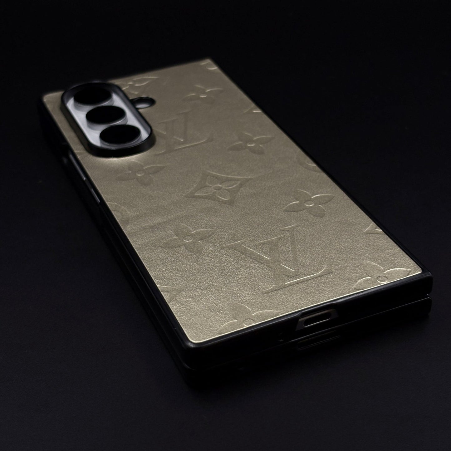 Embossed Feel Leather Designer Case for Samsung Galaxy Z Fold 7 | Ultra-Luxe Brand Edition