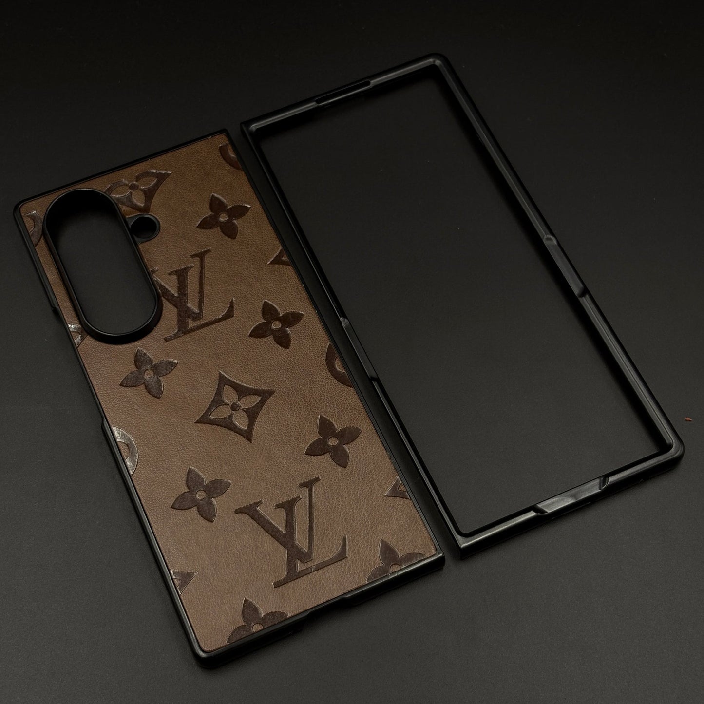 Embossed Feel Leather Designer Case for Samsung Galaxy Z Fold 7 | Ultra-Luxe Brand Edition