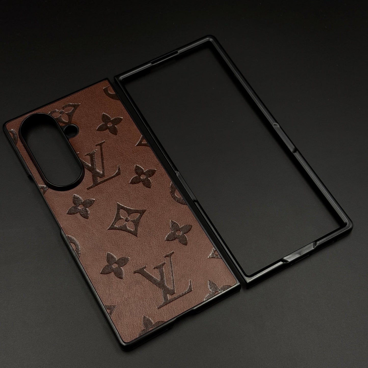 Embossed Feel Leather Designer Case for Samsung Galaxy Z Fold 5 | Ultra-Luxe Brand Edition