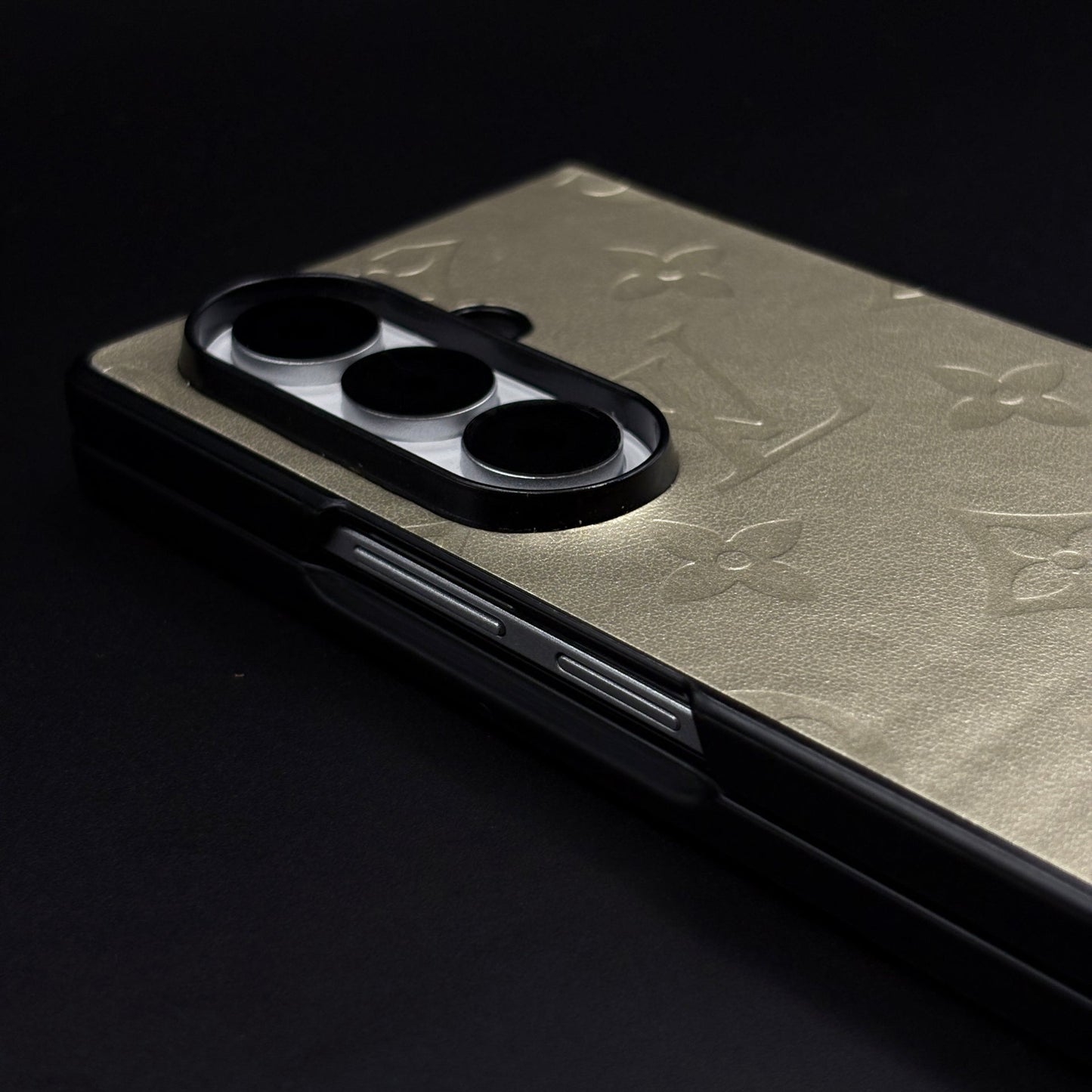 Embossed Feel Leather Designer Case for Samsung Galaxy Z Fold 5 | Ultra-Luxe Brand Edition