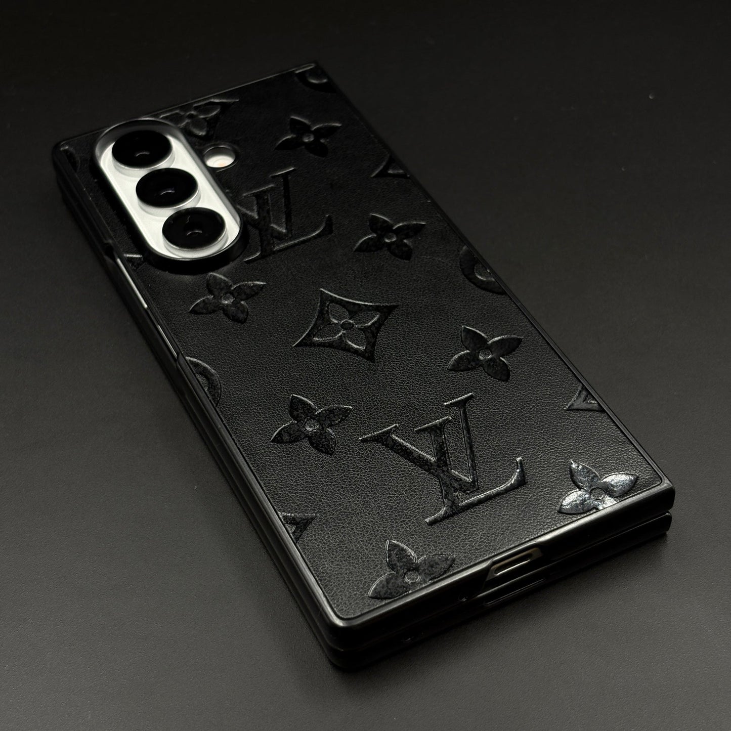 Embossed Feel Leather Designer Case for Samsung Galaxy Z Fold 7 | Ultra-Luxe Brand Edition
