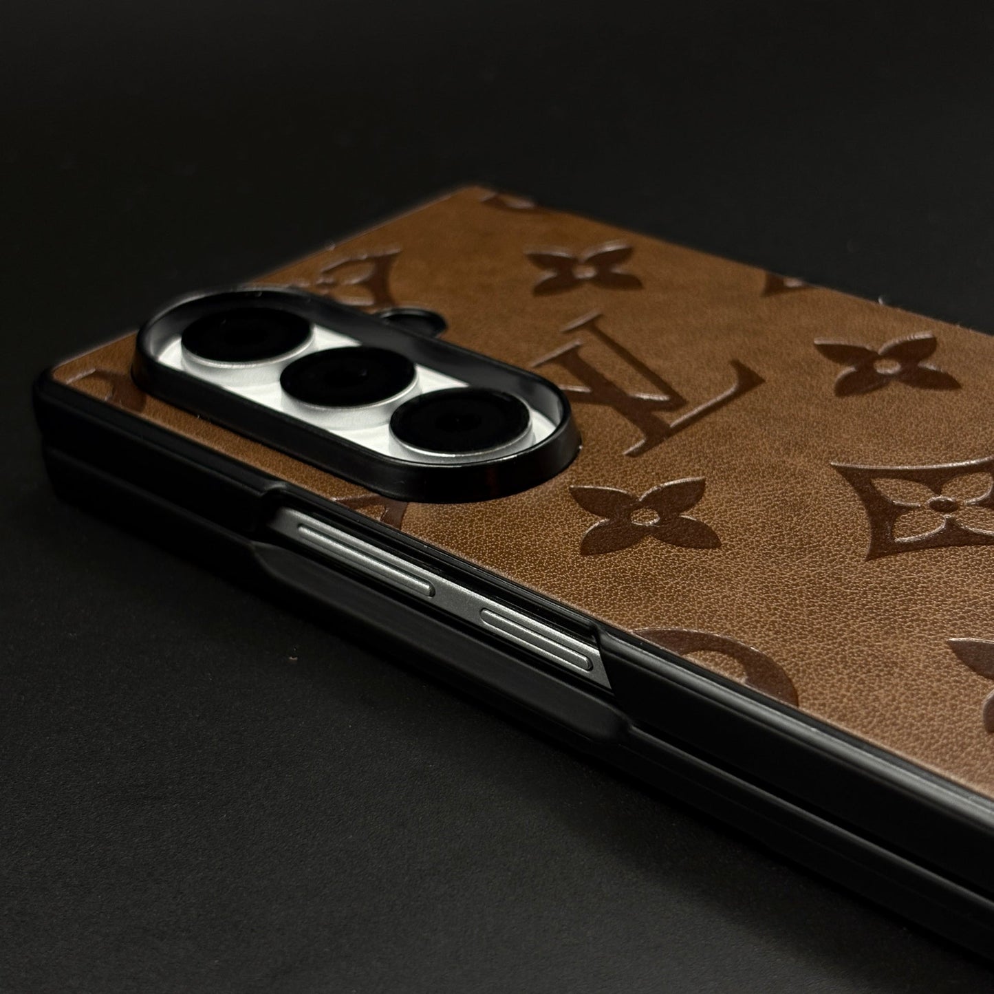 Embossed Feel Leather Designer Case for Samsung Galaxy Z Fold 7 | Ultra-Luxe Brand Edition