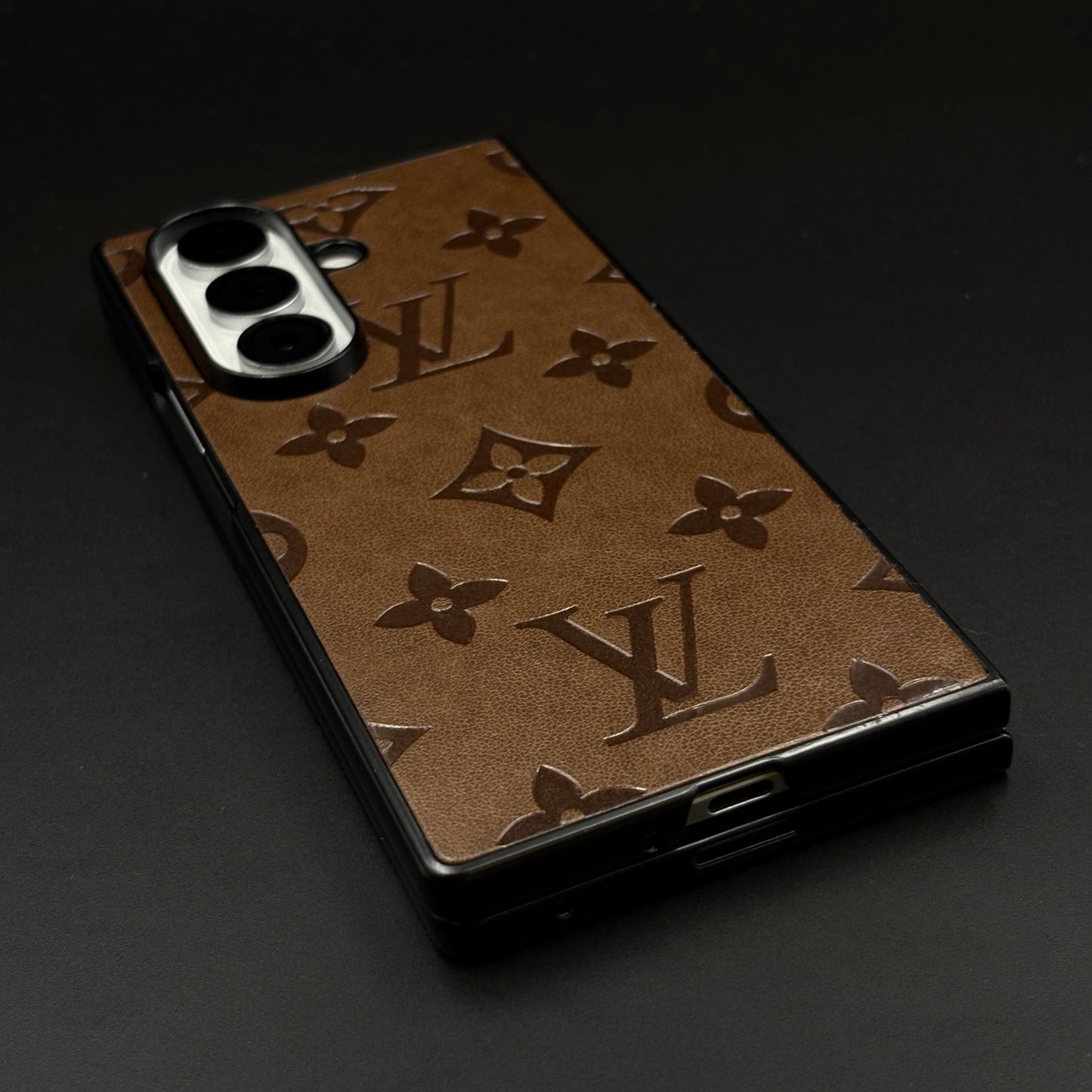 Embossed Feel Leather Designer Case for Samsung Galaxy Z Fold 5 | Ultra-Luxe Brand Edition