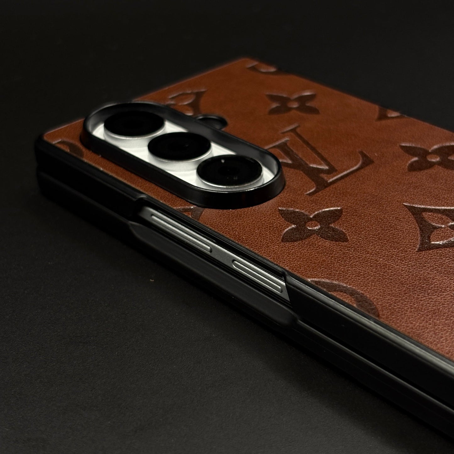 Embossed Feel Leather Designer Case for Samsung Galaxy Z Fold 5 | Ultra-Luxe Brand Edition