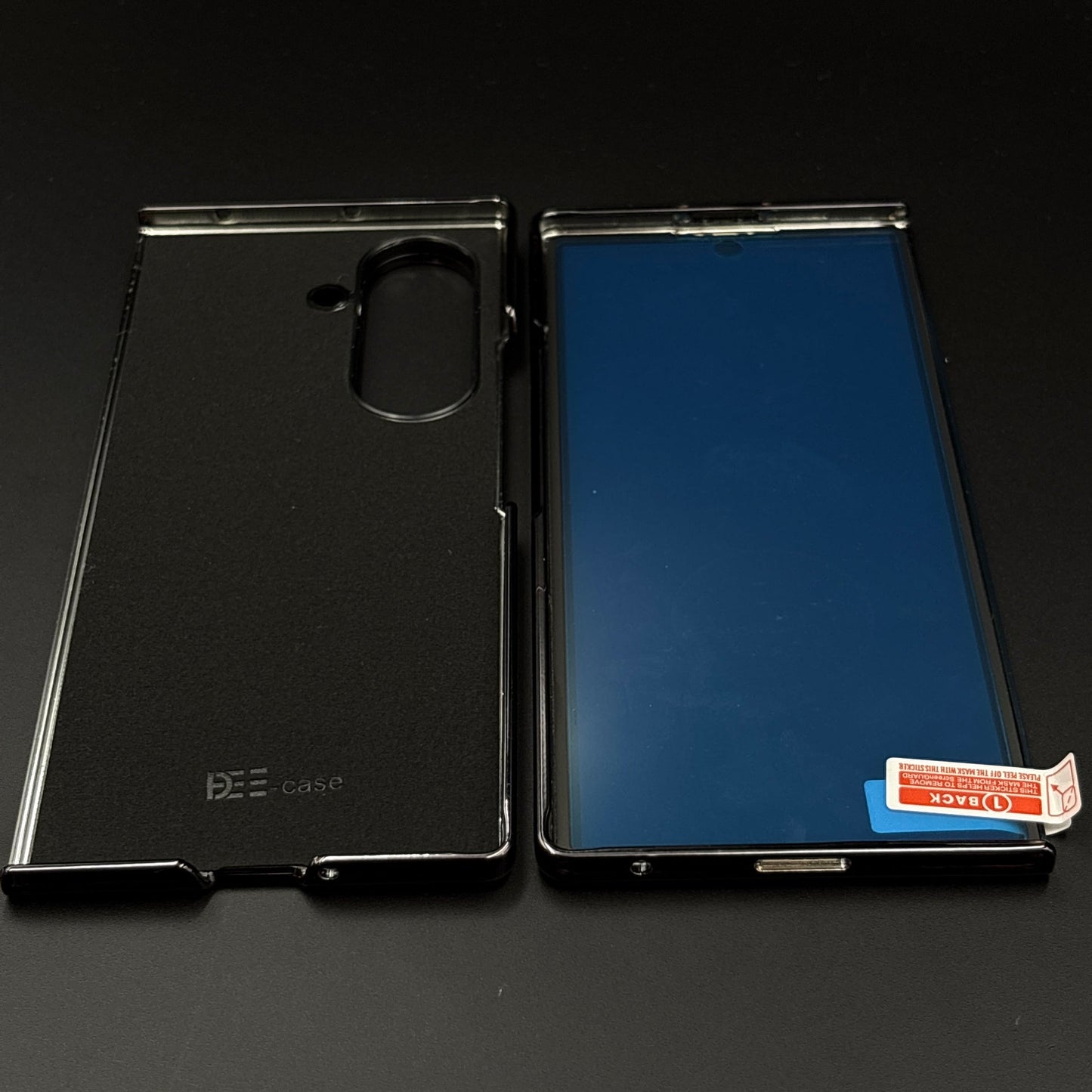Leather Chrome Plated Case with Front Screen Protector for Samsung Galaxy Z Fold 5 | Luxury Protective Cover