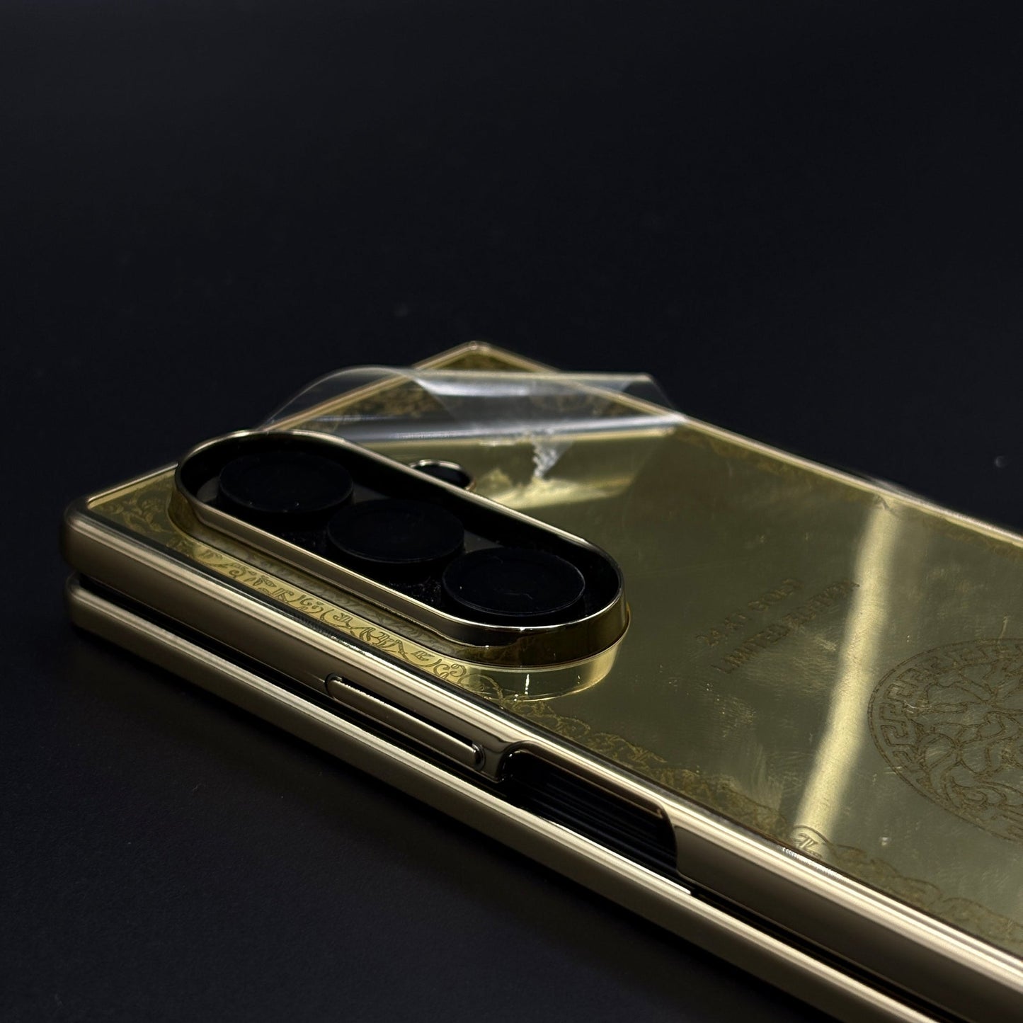 Handcrafted 24K Gold Plated VS Logo Case for Samsung Galaxy Z Fold 6 | Luxury Limited Edition Cover