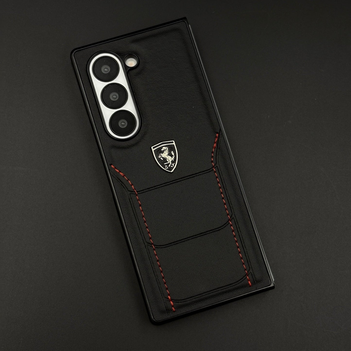 FR Stitched PU Leather Case for Samsung Galaxy Z Fold 7 | Luxury Protective Edition