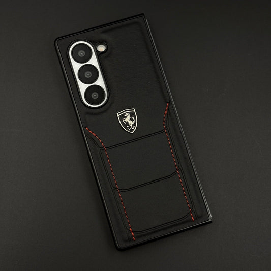 FR Stitched PU Leather Case for Samsung Galaxy Z Fold 6 | Luxury Protective Edition