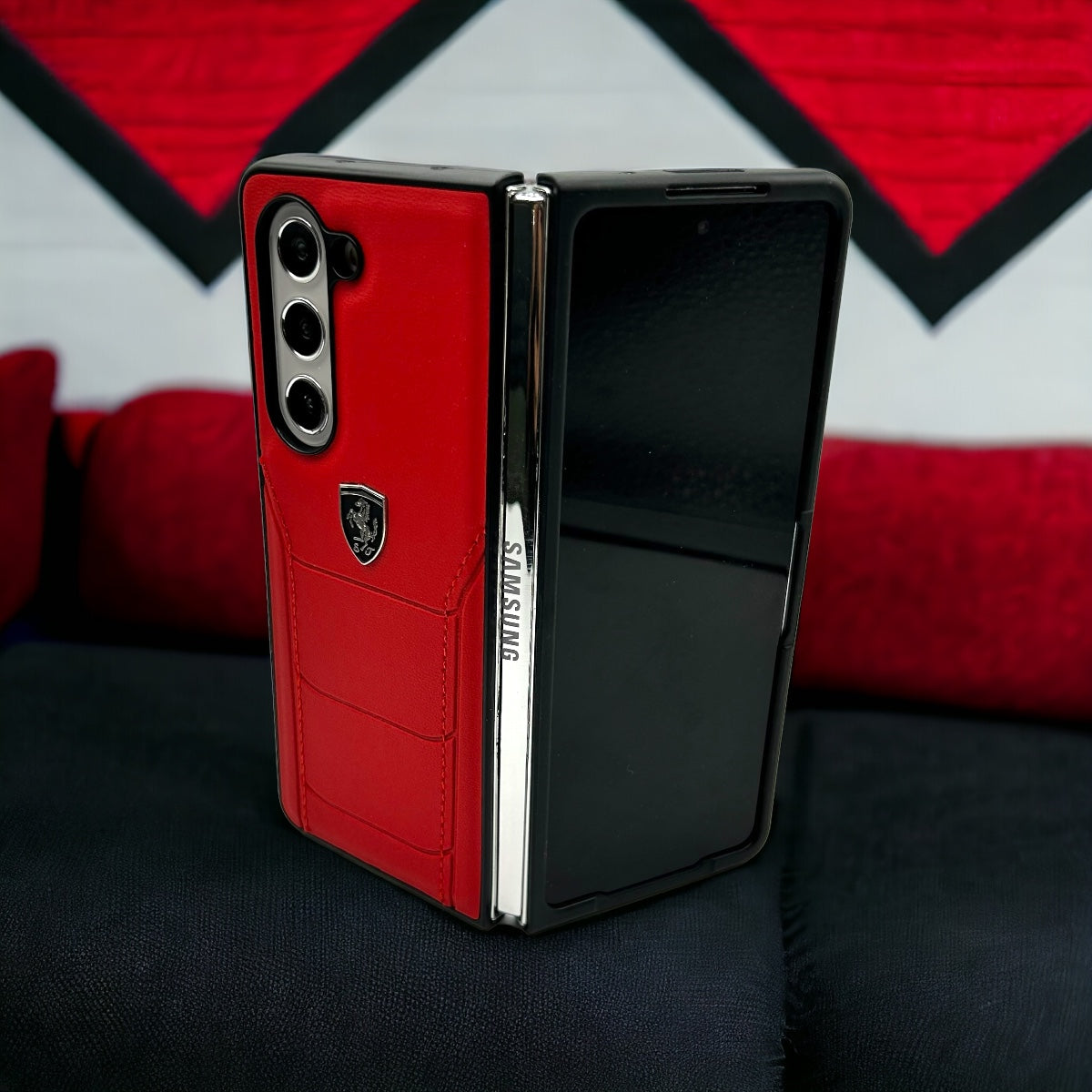 FR Stitched PU Leather Case for Samsung Galaxy Z Fold 5 | Luxury Protective Edition