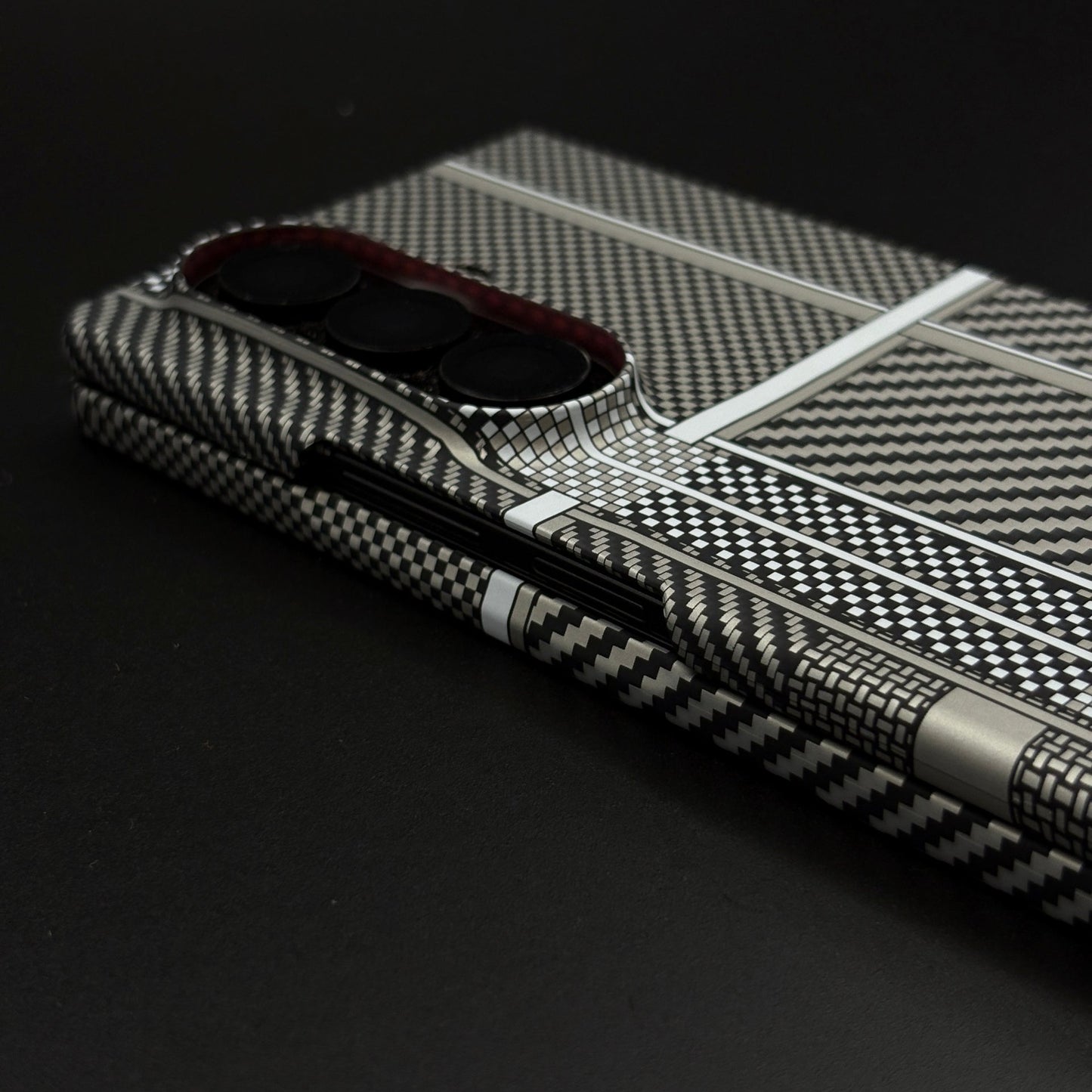 Aramid Texture Case Multi Pattern Gray for Samsung Galaxy Z Fold 7 Carbon Fibre Feel | Hidden MagSafe | Ultra Slim Fit