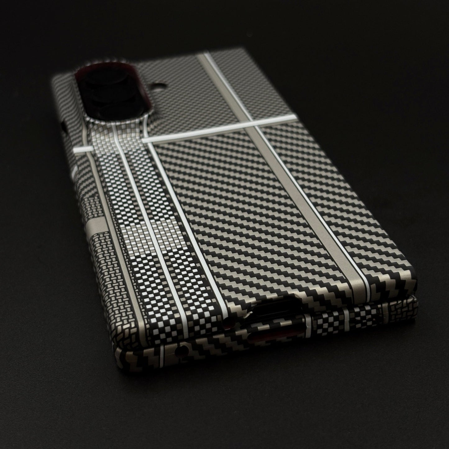 Aramid Texture Case Multi Pattern Gray for Samsung Galaxy Z Fold 7 Carbon Fibre Feel | Hidden MagSafe | Ultra Slim Fit