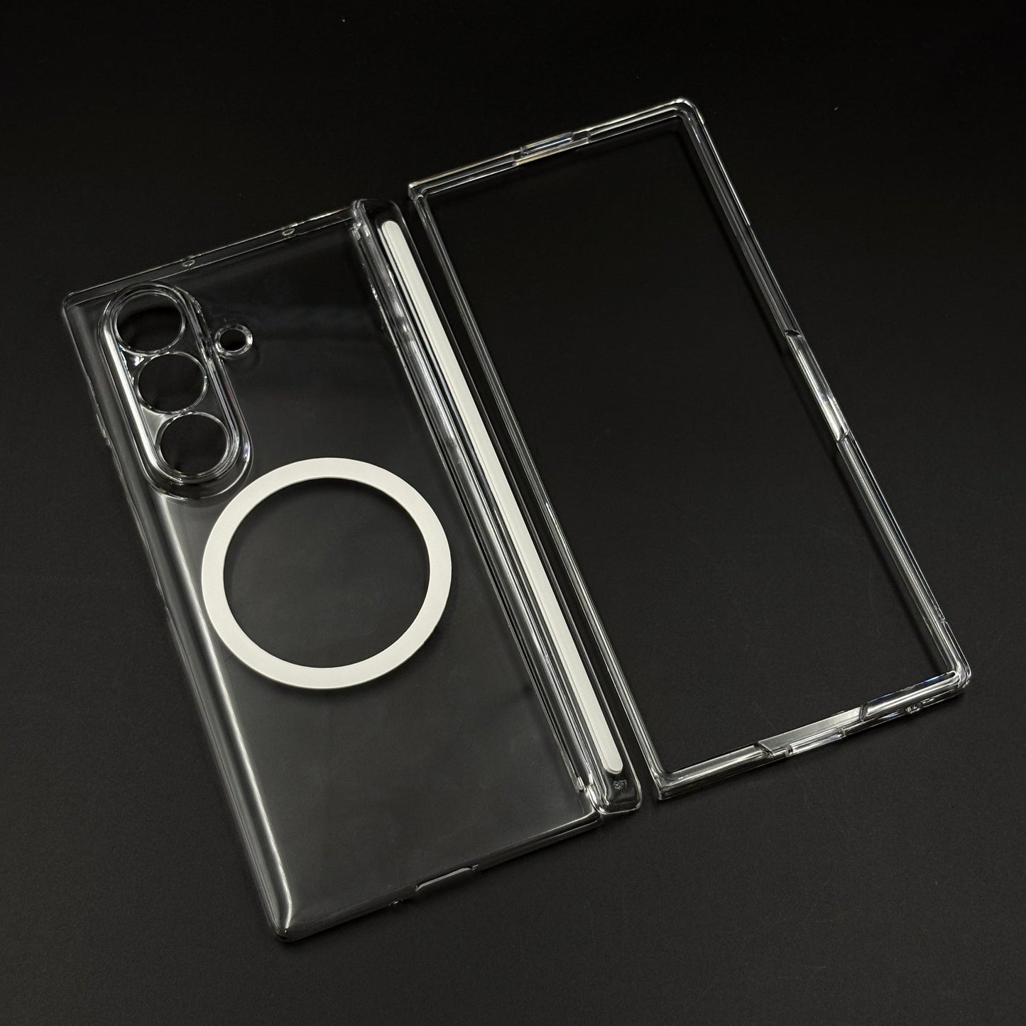 MagSafe Clear Case  Non-Yellowing Transparent Cover for Samsung Galaxy Z Fold 7 | Hinge Protection