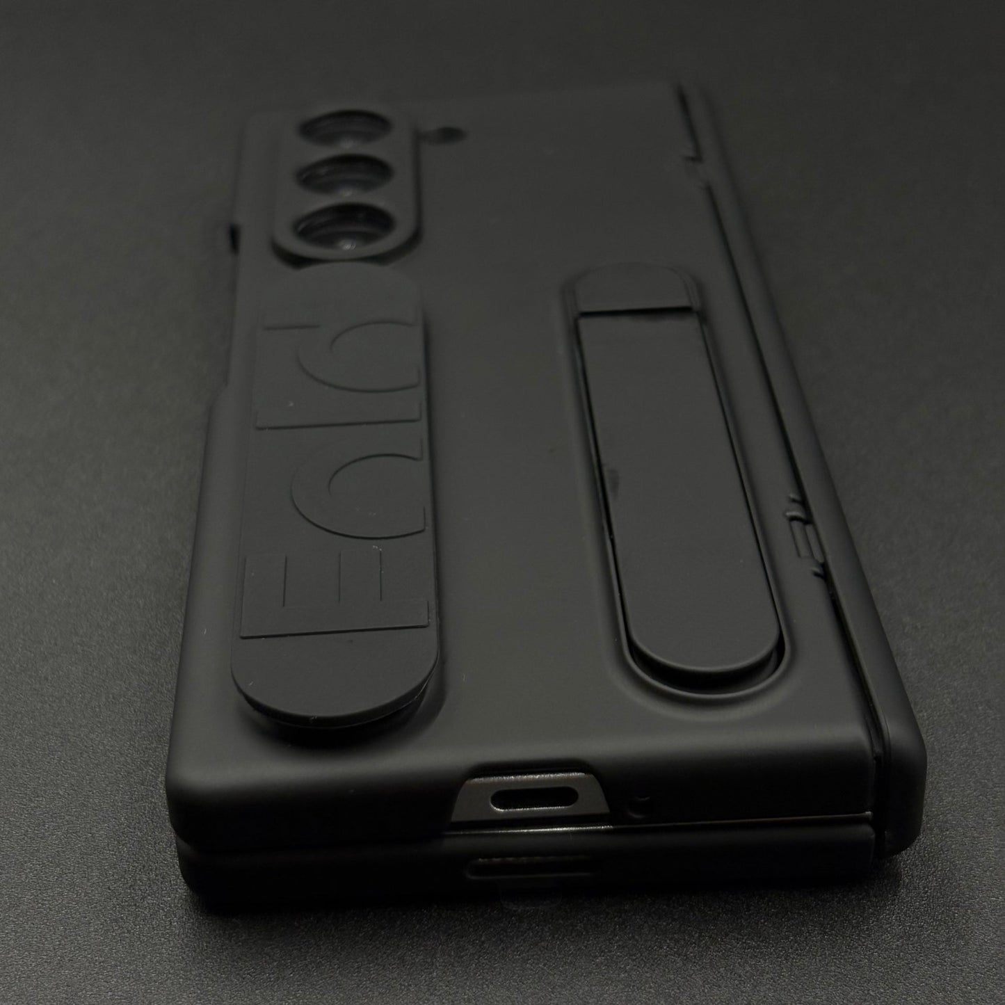 Smooth Silk Feel Silicone Case with Kickstand & Wristband for Samsung Galaxy Z Fold 5 | Front Screen Protector
