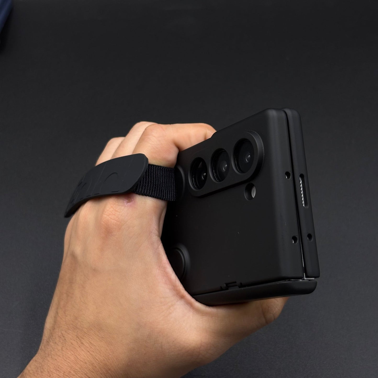 Smooth Silk Feel Silicone Case with Kickstand & Wristband for Samsung Galaxy Z Fold 7 | Front Screen Protector