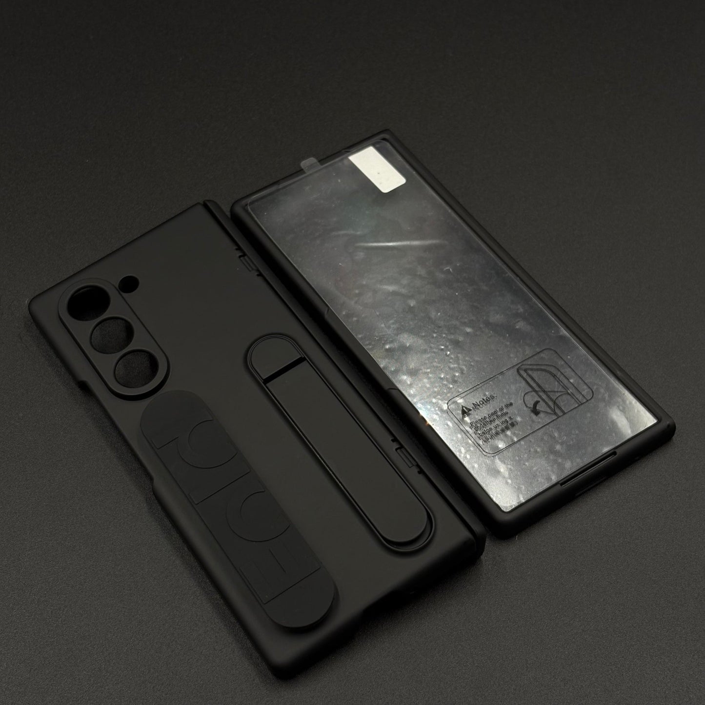 Smooth Silk Feel Silicone Case with Kickstand & Wristband for Samsung Galaxy Z Fold 6 | Front Screen Protector