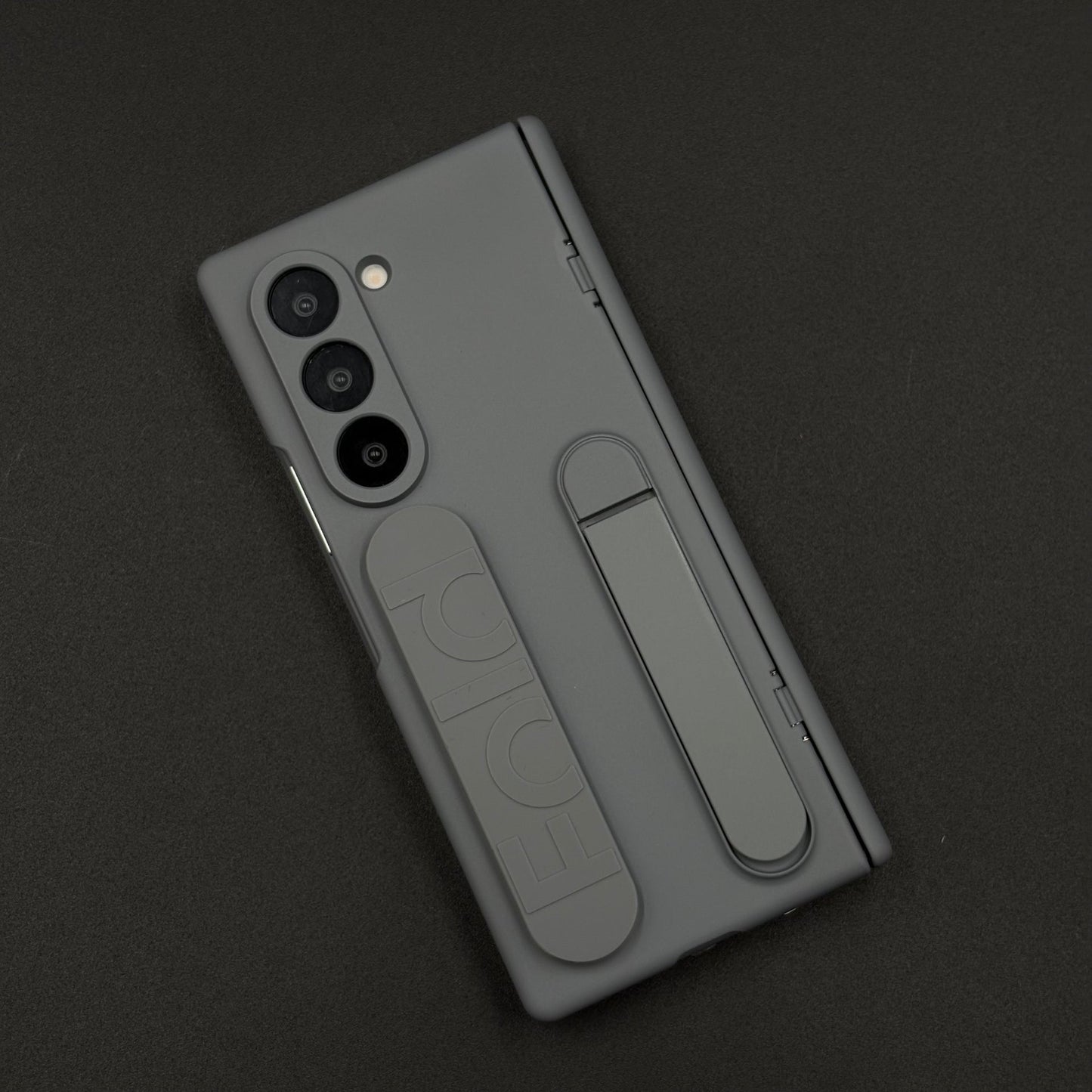 Smooth Silk Feel Silicone Case with Kickstand & Wristband for Samsung Galaxy Z Fold 8 Ultra | Front Screen Protector