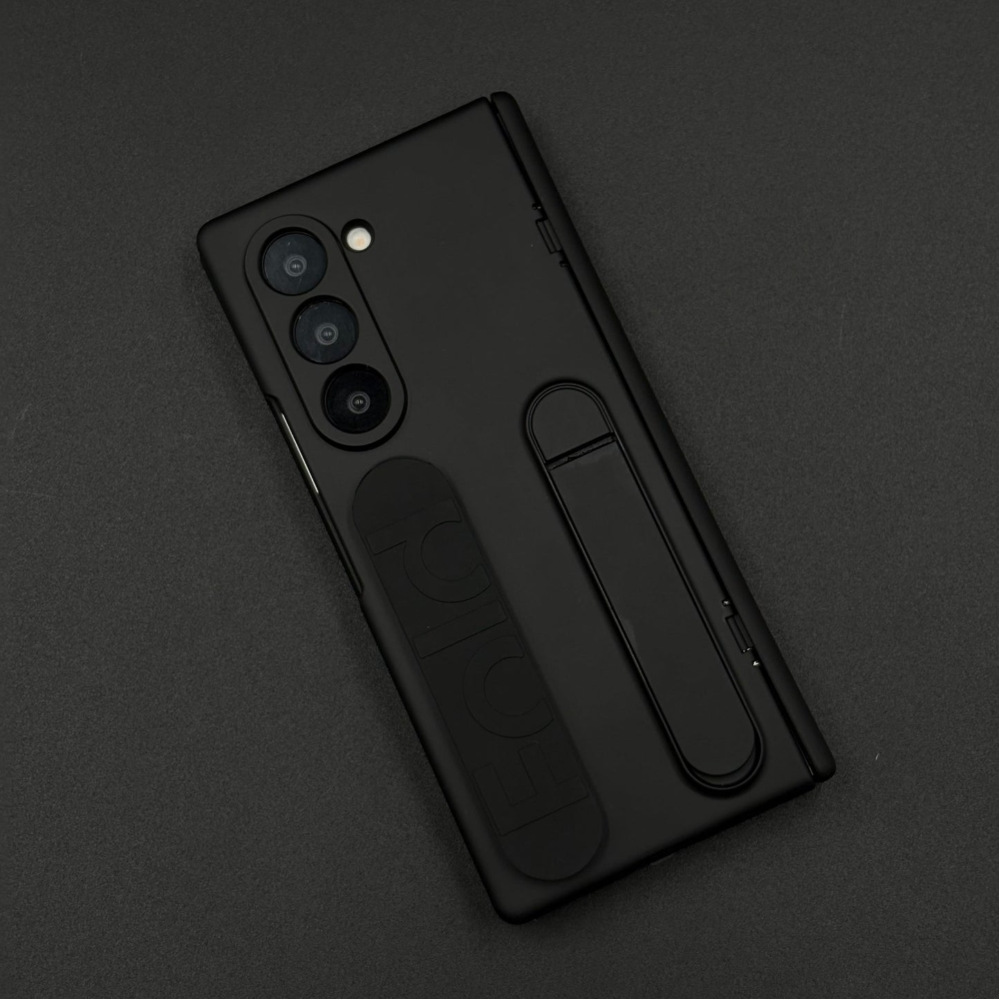 Smooth Silk Feel Silicone Case with Kickstand & Wristband for Samsung Galaxy Z Fold 7 | Front Screen Protector
