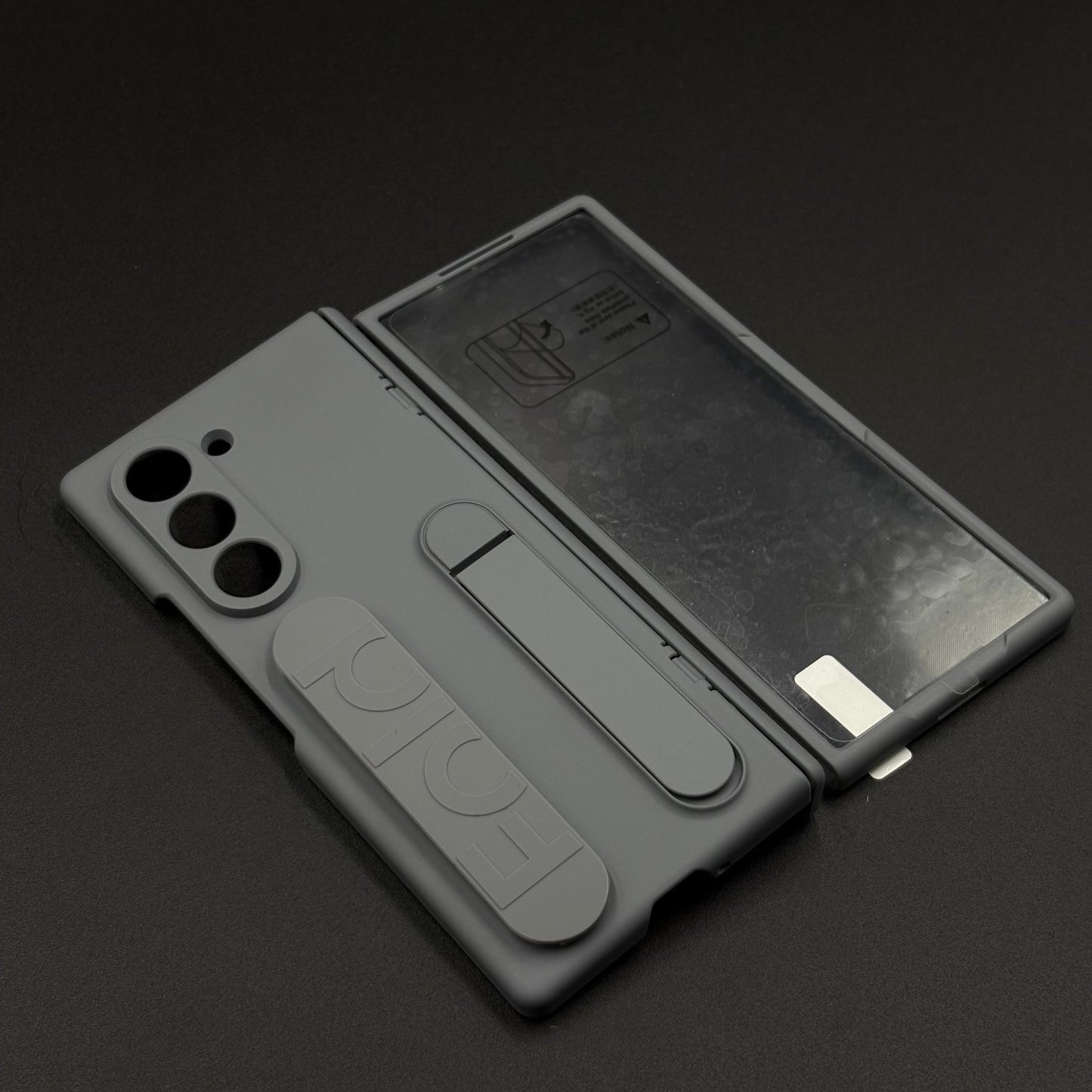 Smooth Silk Feel Silicone Case with Kickstand & Wristband for Samsung Galaxy Z Fold 7 | Front Screen Protector