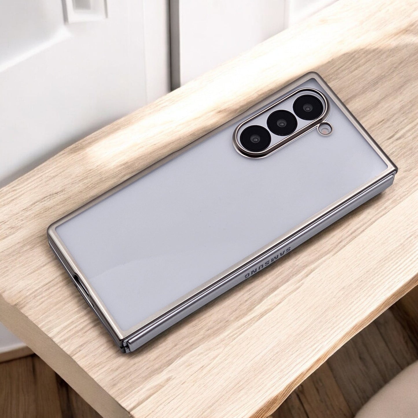 Transparent Case Non Yellow Chrome Case for Samsung Galaxy Z Fold 7