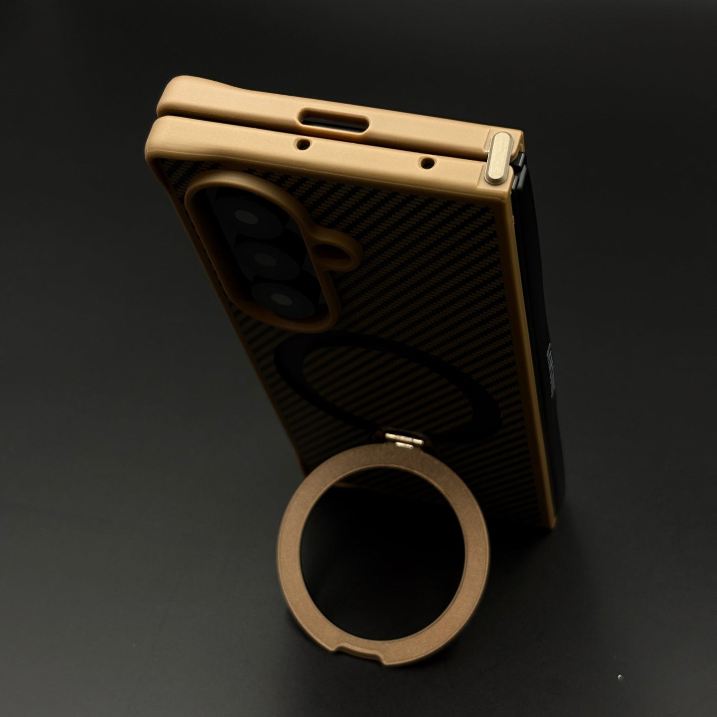 Carbon Fiber MagSafe Case for Samsung Galaxy Z Fold 7 | Rotating Ring Stand | Ultra Slim & Magnetic