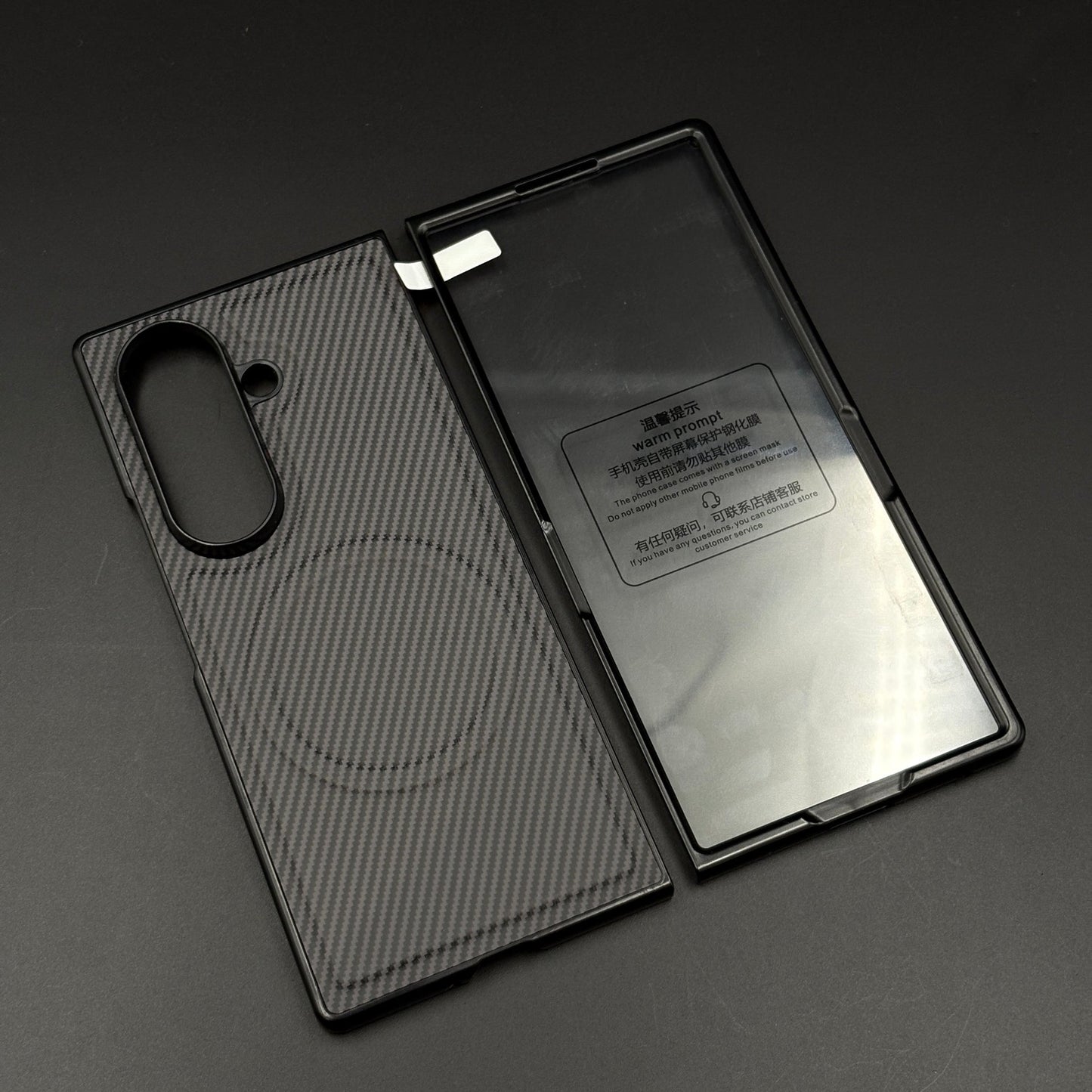 Carbon Texture MagSafe Case for Samsung Galaxy Z Fold 6 | Front Screen Protector | Slim & Durable
