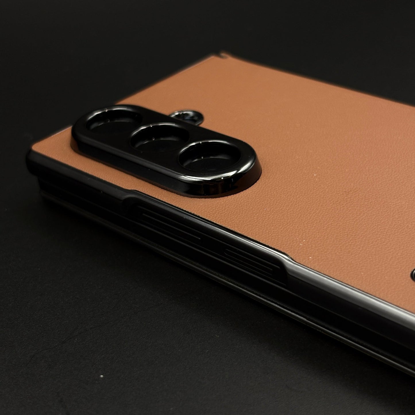 Leather Case with Flip Cover for Samsung Galaxy Z Fold 7 | Robust Metal Kickstand | Elegant Touch