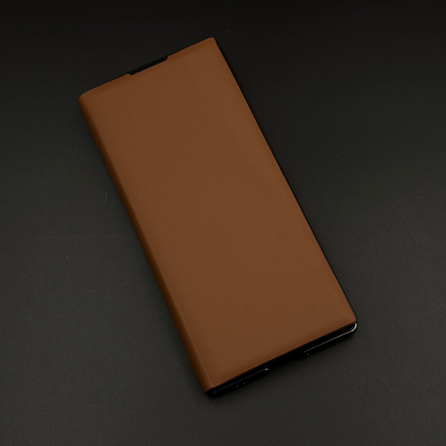 Leather Case with Flip Cover for Samsung Galaxy Z Fold 7 | Robust Metal Kickstand | Elegant Touch