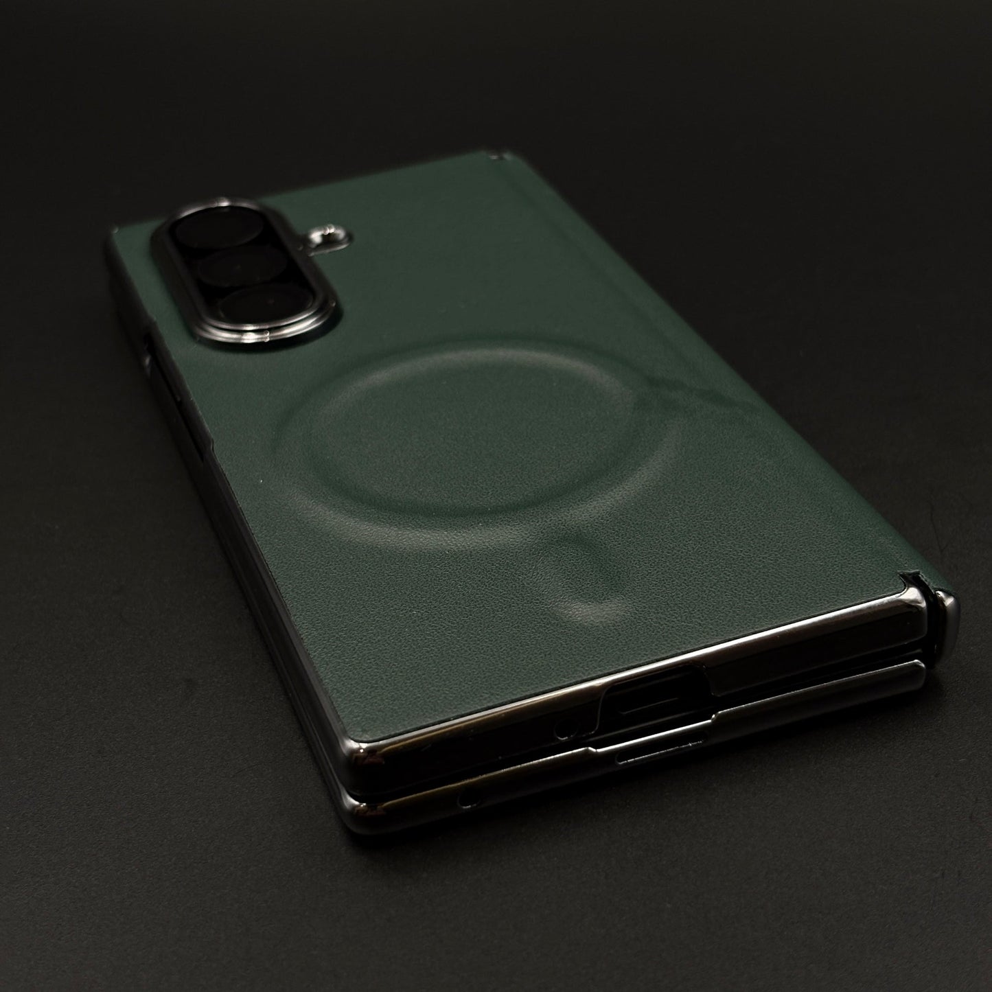 Leather MagSafe Case Hinge Protection for Samsung Galaxy Z Fold 7 | Front Screen Glass