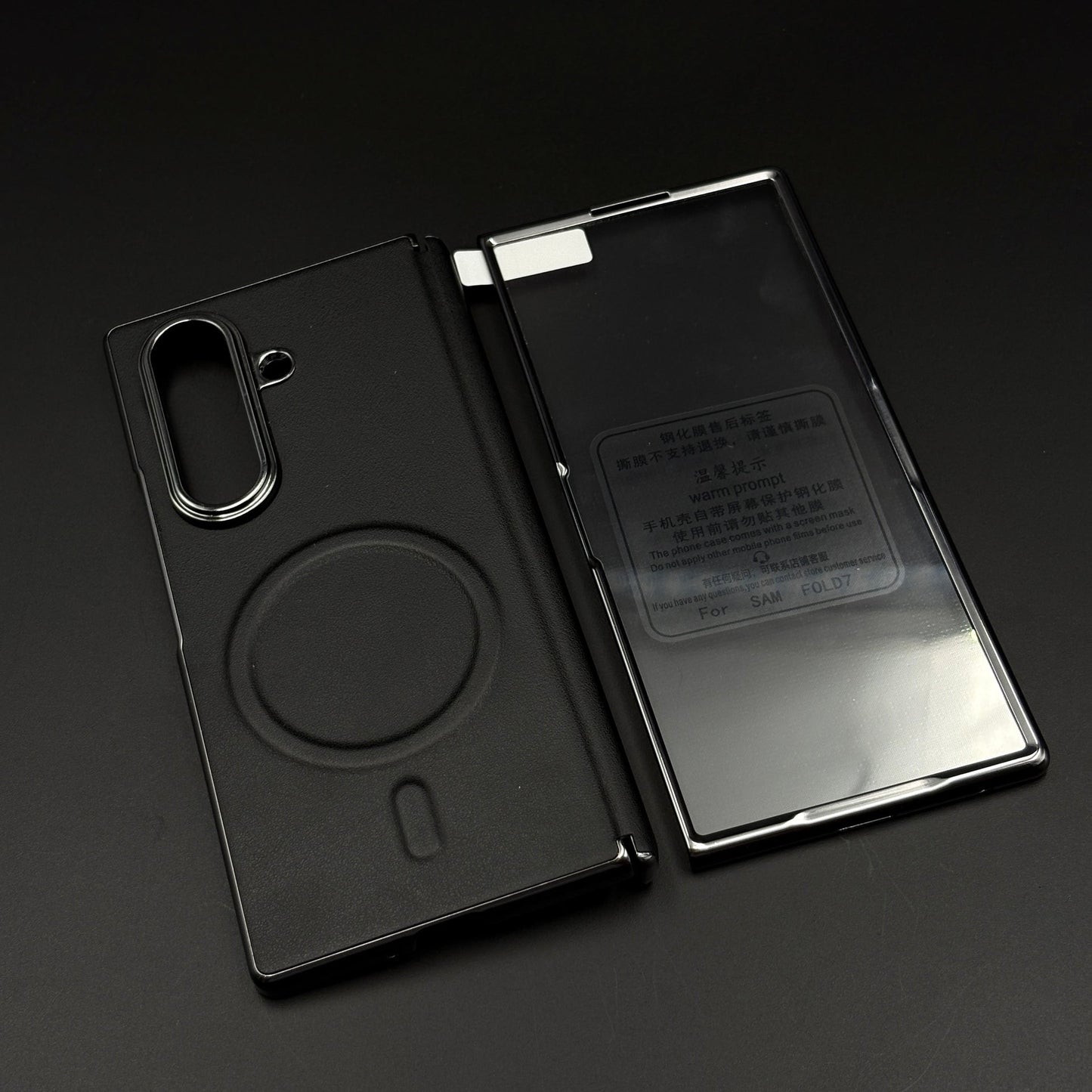 Leather MagSafe Case Hinge Protection for Samsung Galaxy Z Fold 7 | Front Screen Glass