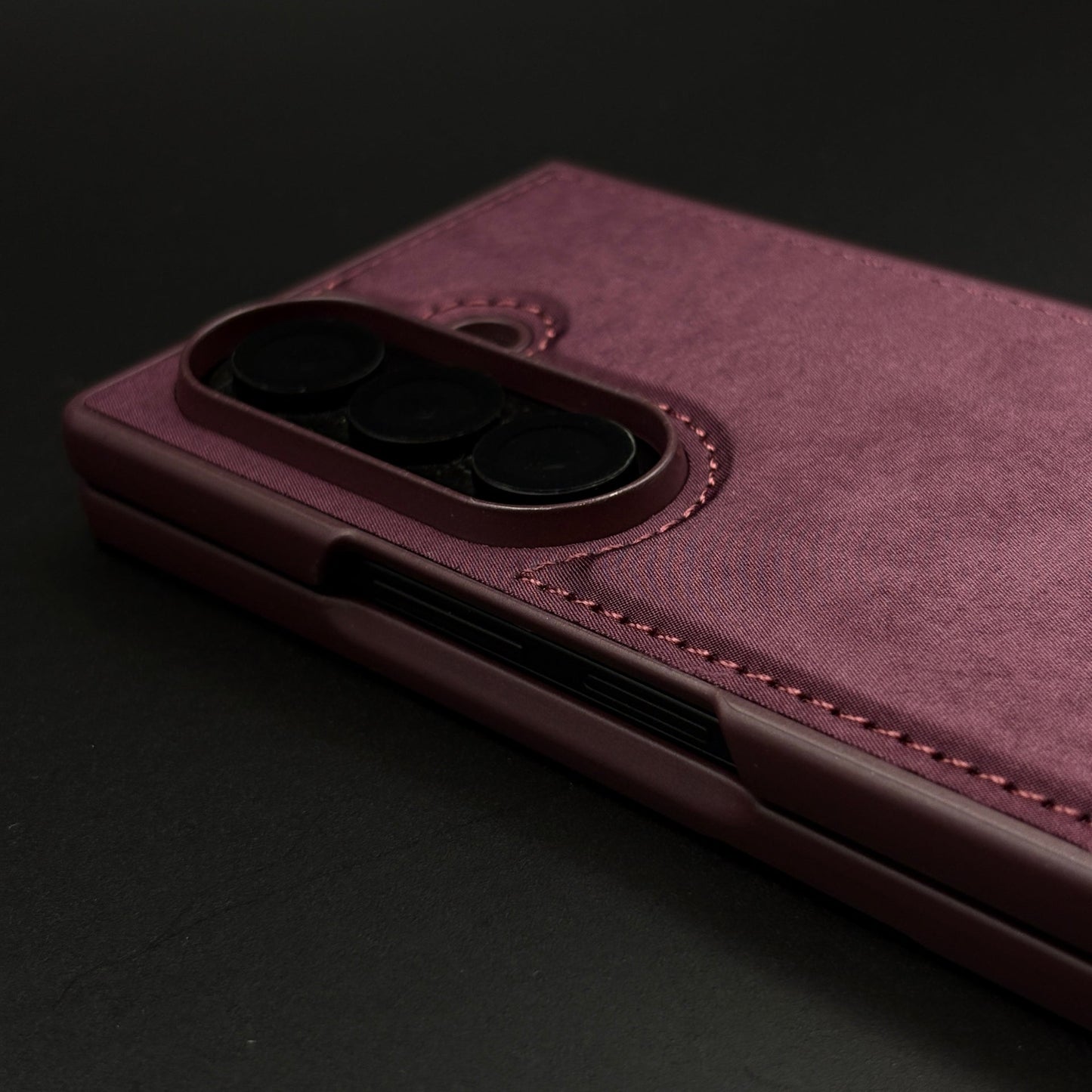 Stitch Leather Case Hidden MagSafe for Samsung Galaxy Z Fold 5
