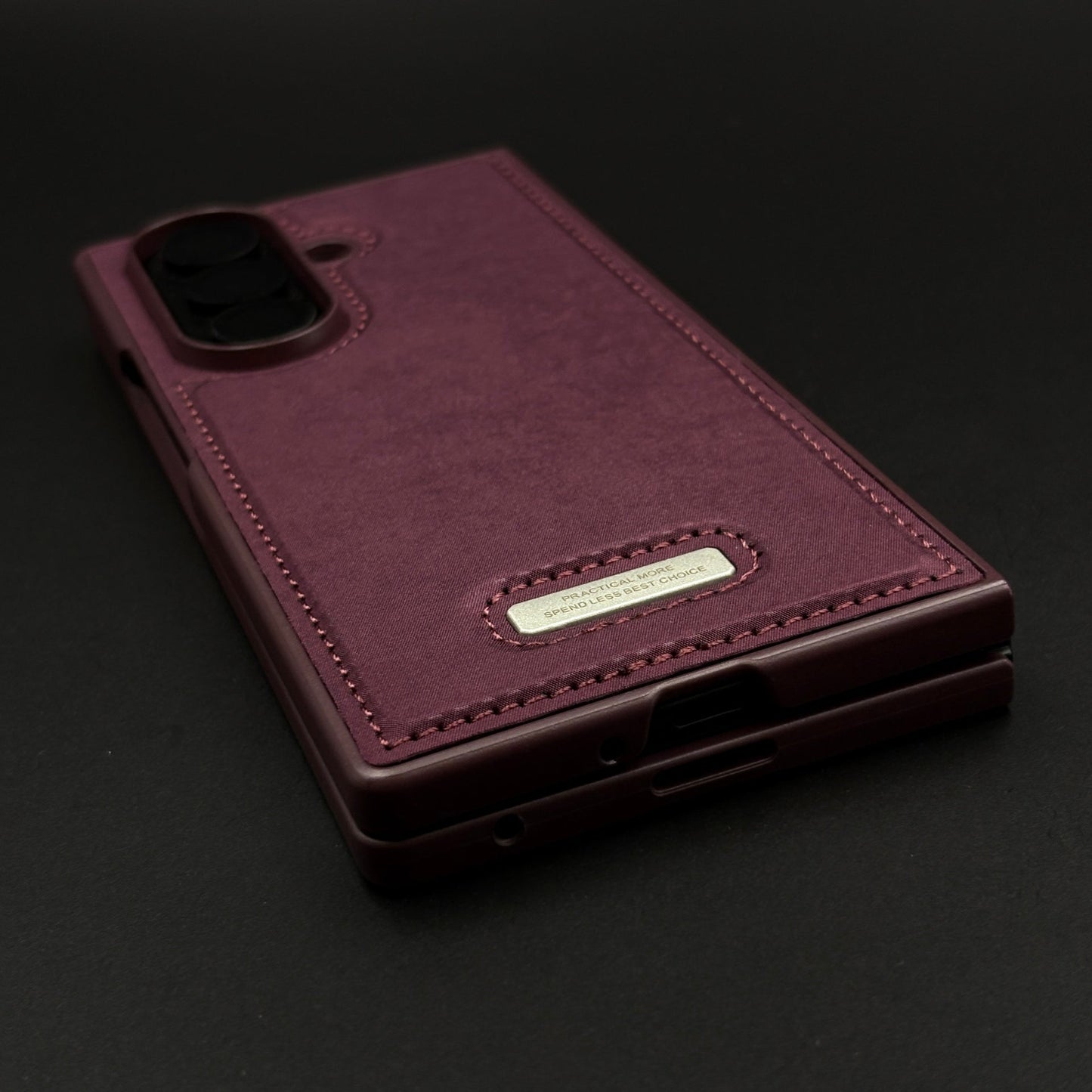 Stitch Leather Case Hidden MagSafe for Samsung Galaxy Z Fold 5