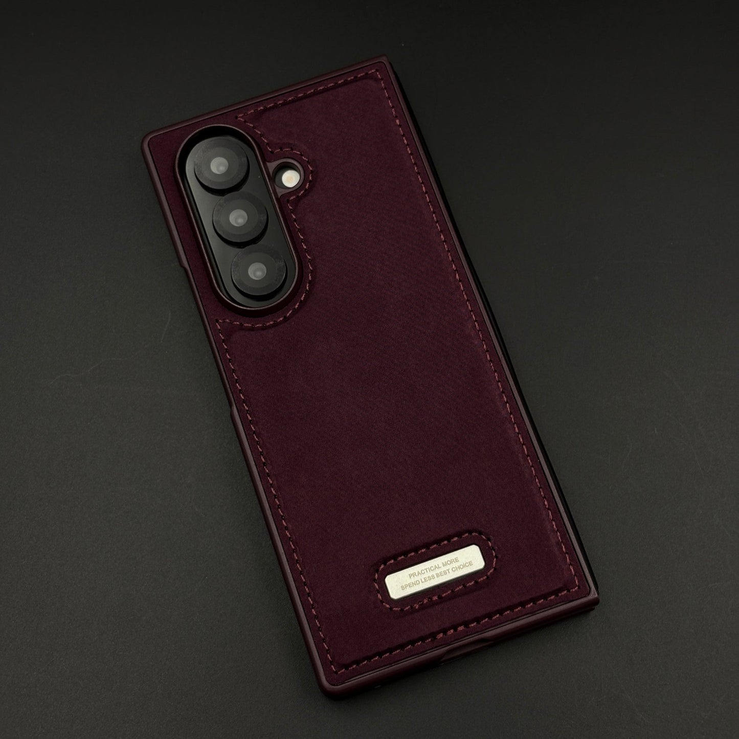 Stitch Leather Case Hidden MagSafe for Samsung Galaxy Z Fold 5