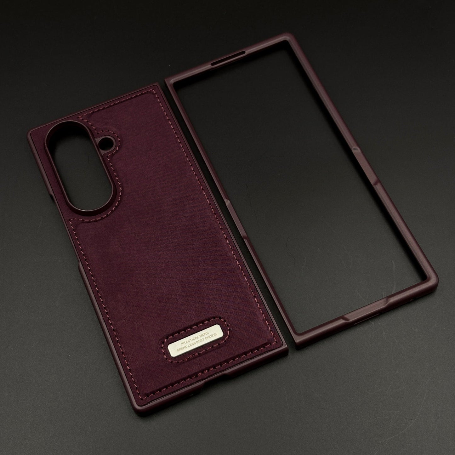 Stitch Leather Case Hidden MagSafe for Samsung Galaxy Z Fold 5