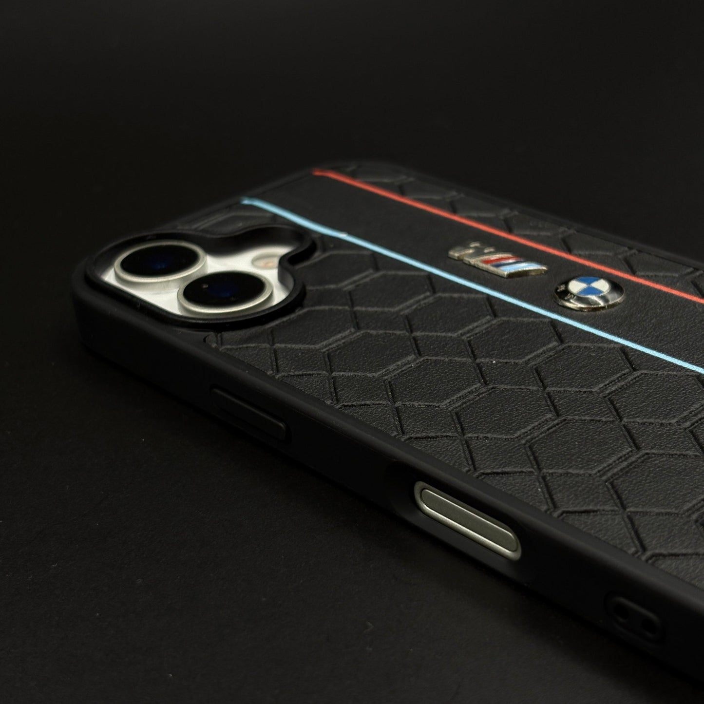 Performance M Sport Honeycomb Phone Case Cover for iPhone 17 | Racing Stripe Edition