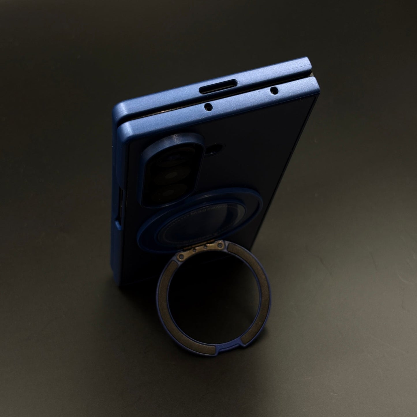 Rotating Metal Stand Matte Phone Case Cover for Samsung Galaxy Z Fold 7 | MagSafe Ring Kickstand
