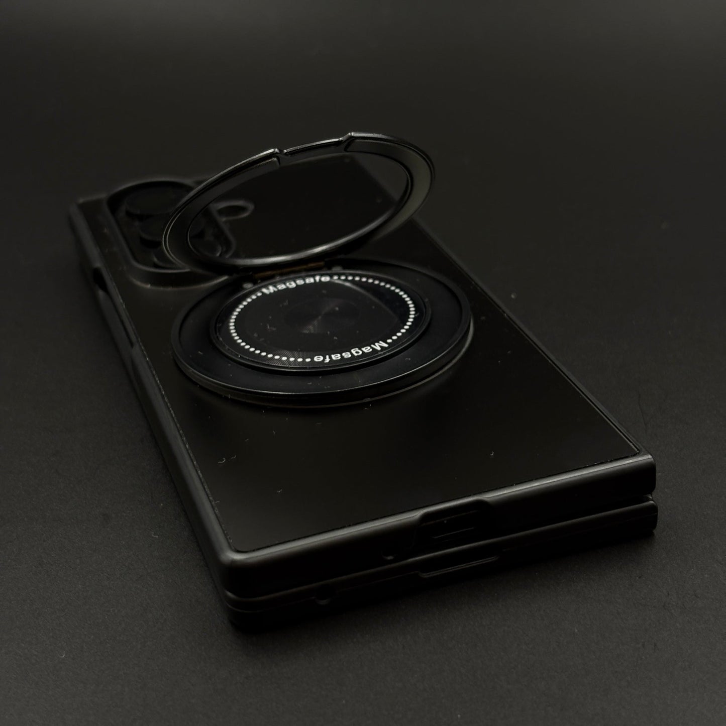 Rotating Metal Stand Matte Phone Case Cover for Samsung Galaxy Z Fold 7 | MagSafe Ring Kickstand