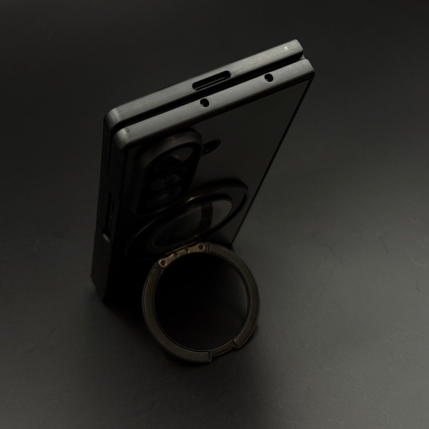 Rotating Metal Stand Matte Phone Case Cover for Samsung Galaxy Z Fold 7 | MagSafe Ring Kickstand