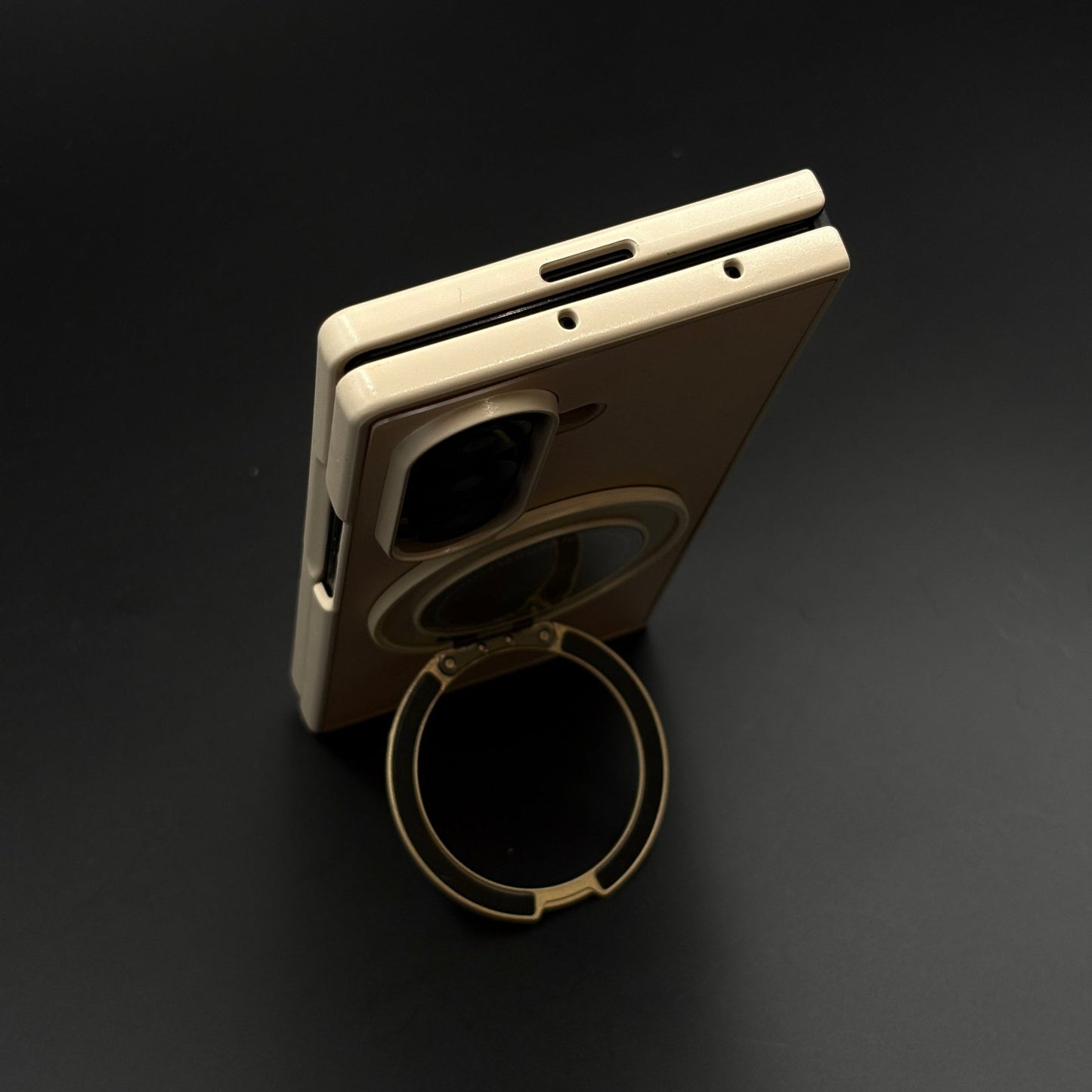 Rotating Metal Stand Matte Phone Case Cover for Samsung Galaxy Z Fold 7 | MagSafe Ring Kickstand