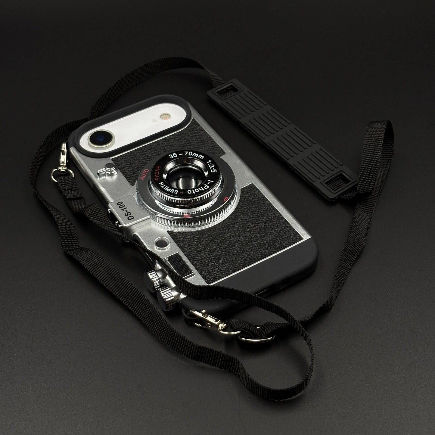 3D Vintage Camera Phone Case Cover for iPhone 17 Air | Retro Designer | Detachable Sling