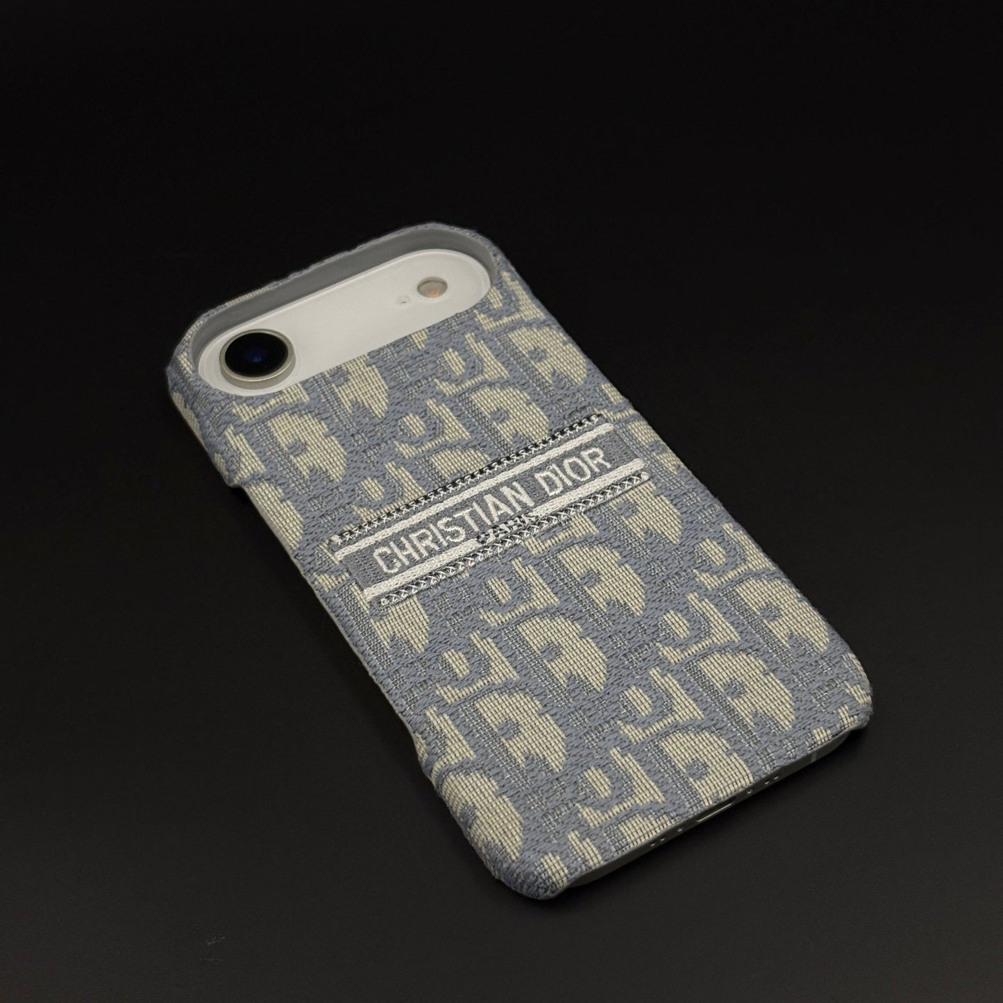 Embroidered Designer Fabric CD Case for iPhone 17 Air | Sophisticated Slim Cover