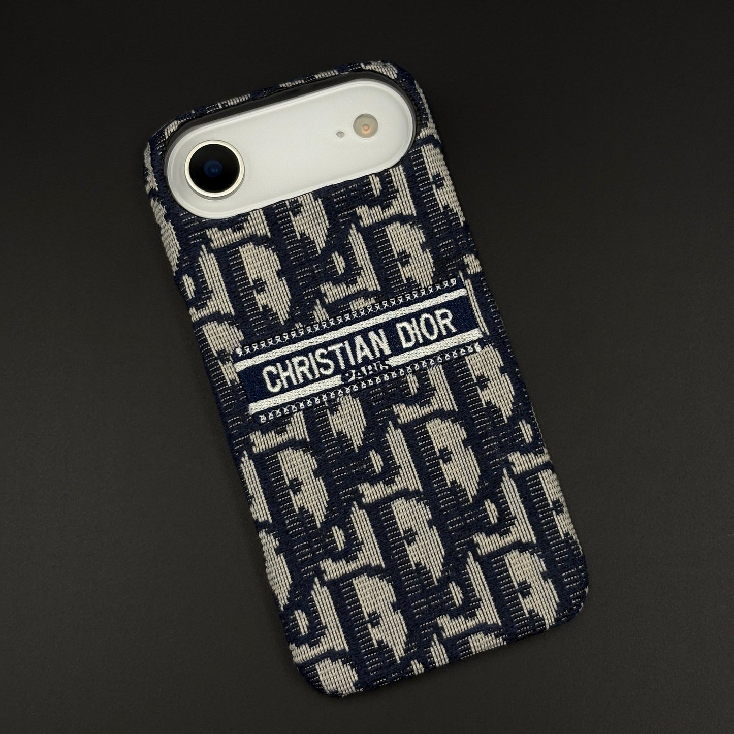 Embroidered Designer Fabric CD Case for iPhone 17 Air | Sophisticated Slim Cover