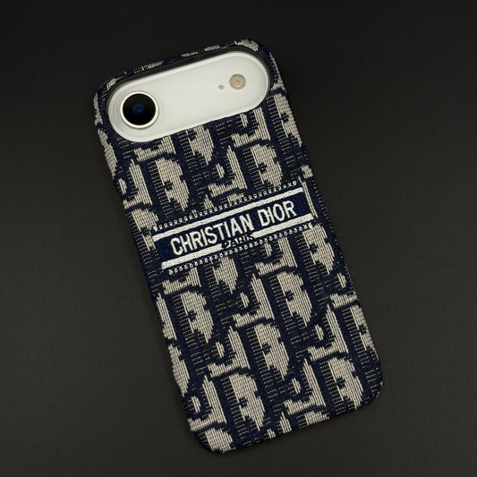 Embroidered Designer Fabric CD Case for iPhone 17 Air | Sophisticated Slim Cover