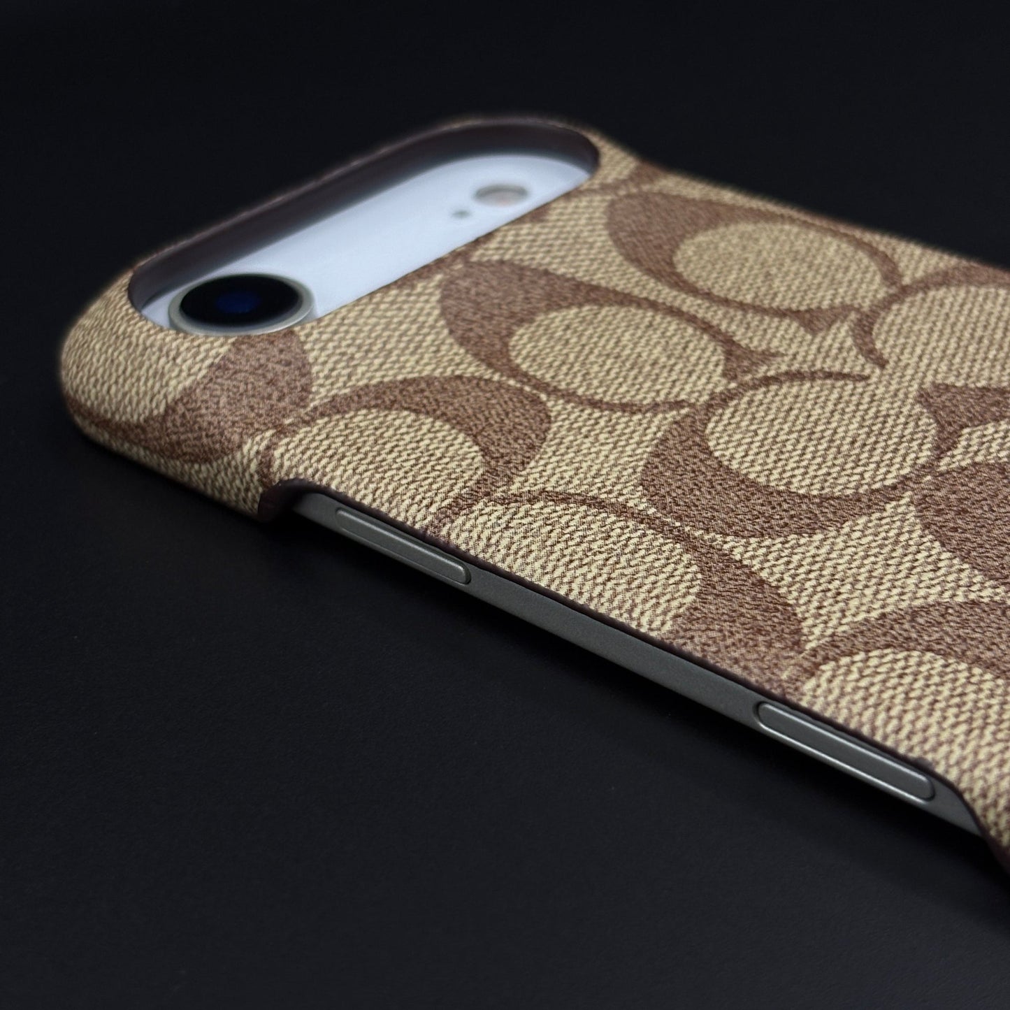 CC Pattern PU Leather Case for iPhone 17 Air | Monogram Soft Touch Protection
