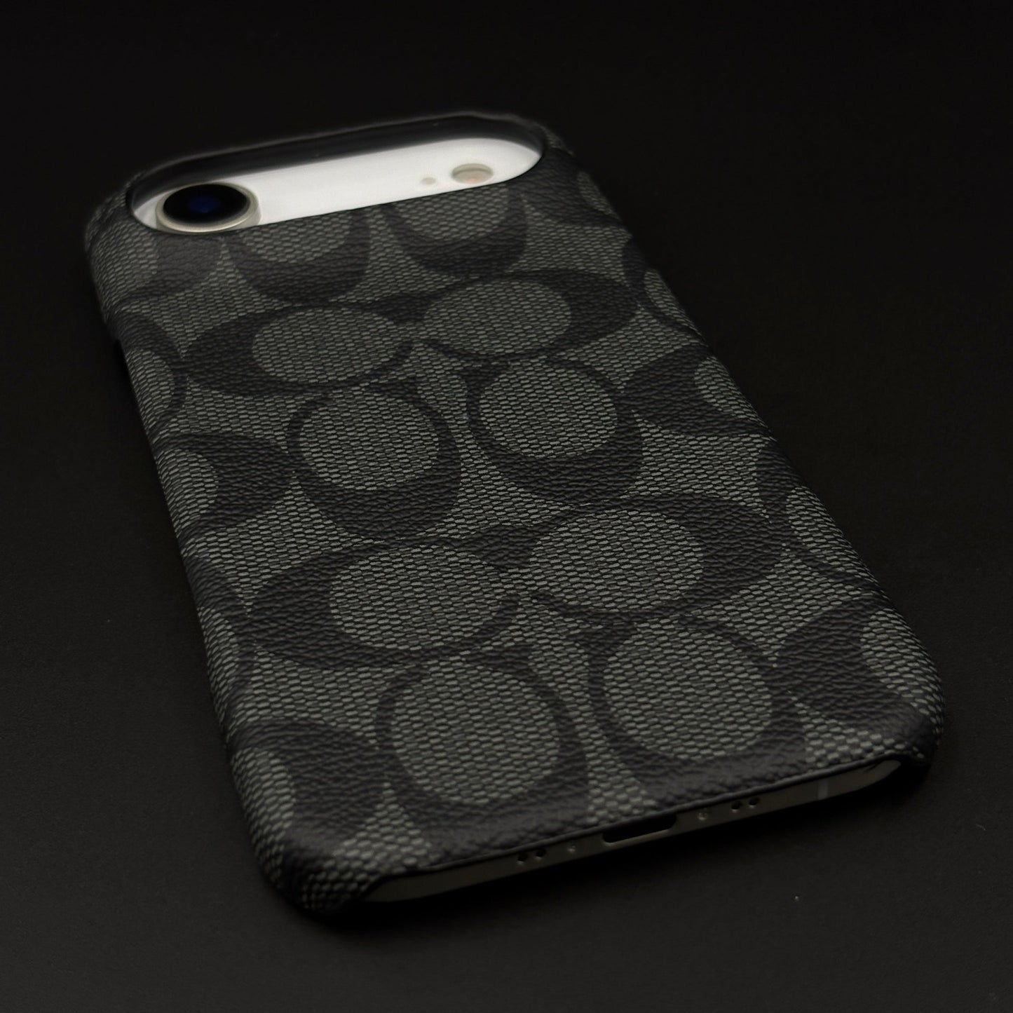 CC Pattern PU Leather Case for iPhone 17 Air | Monogram Soft Touch Protection